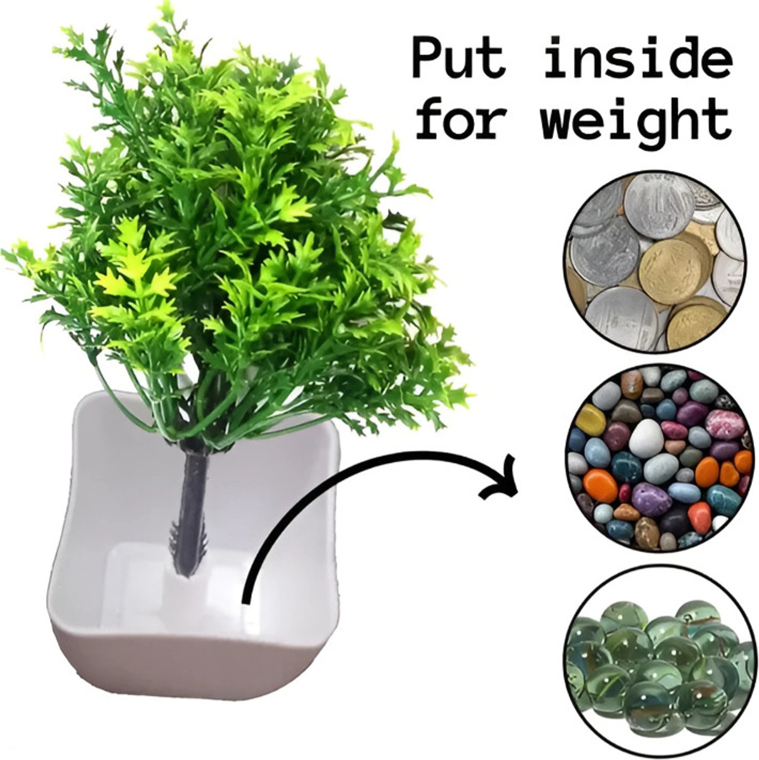 Image of Akp Home & Office Decor Artificial Plant Bonsai Wild Artificial Plant with Pot