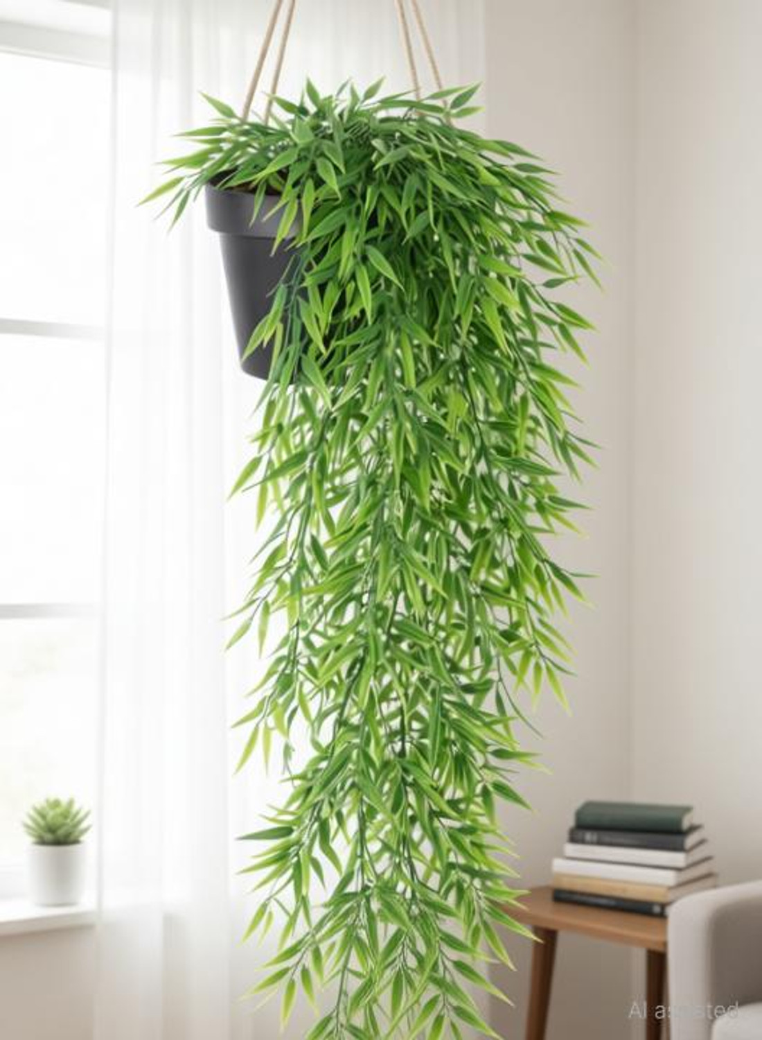 Image of Ansaribrothers Artificial Bamboo-Hanging-Plants For Home Wall Balcony Decoration Pack of 1 Artificial Plant (76 cm, Green)