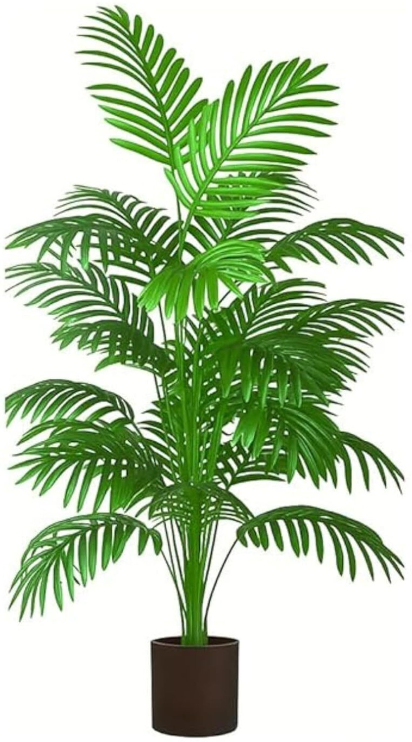 Image of GardenGyani Artificial Areca Palm Tree - 110 cm Tall Faux home decor Artificial Plant