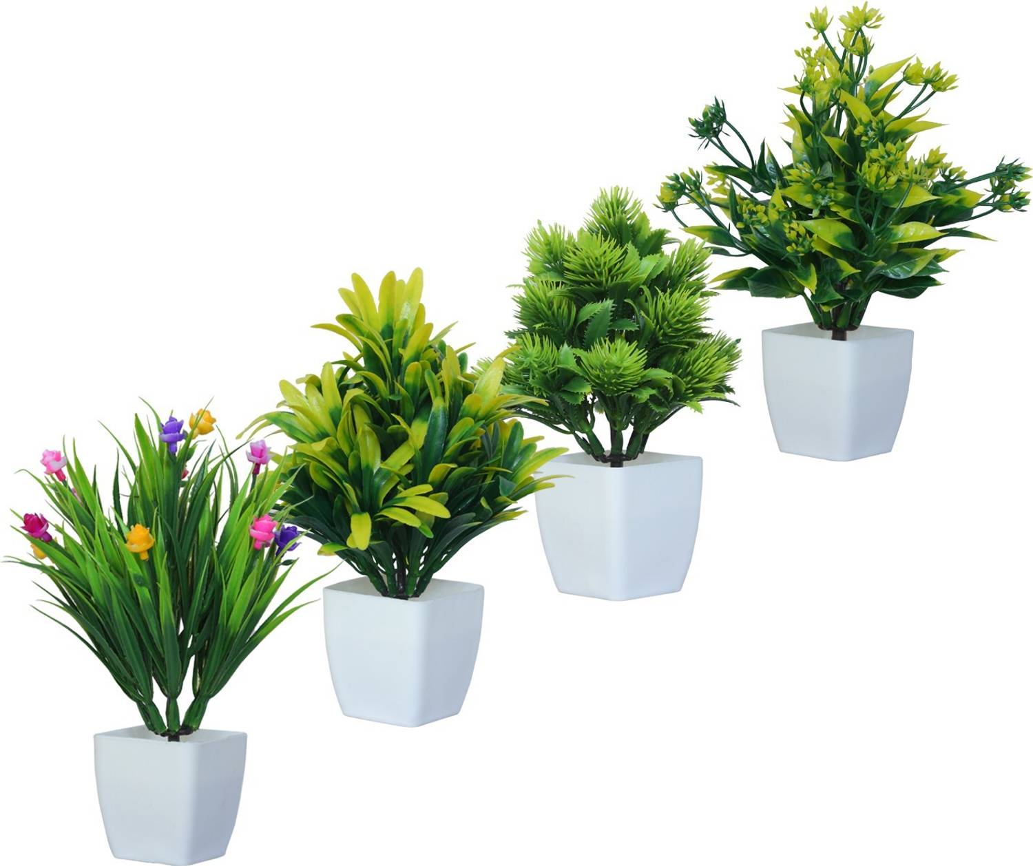 Modo Artificial Bonsai Mini Table Top Plant With Pot for Home & O
