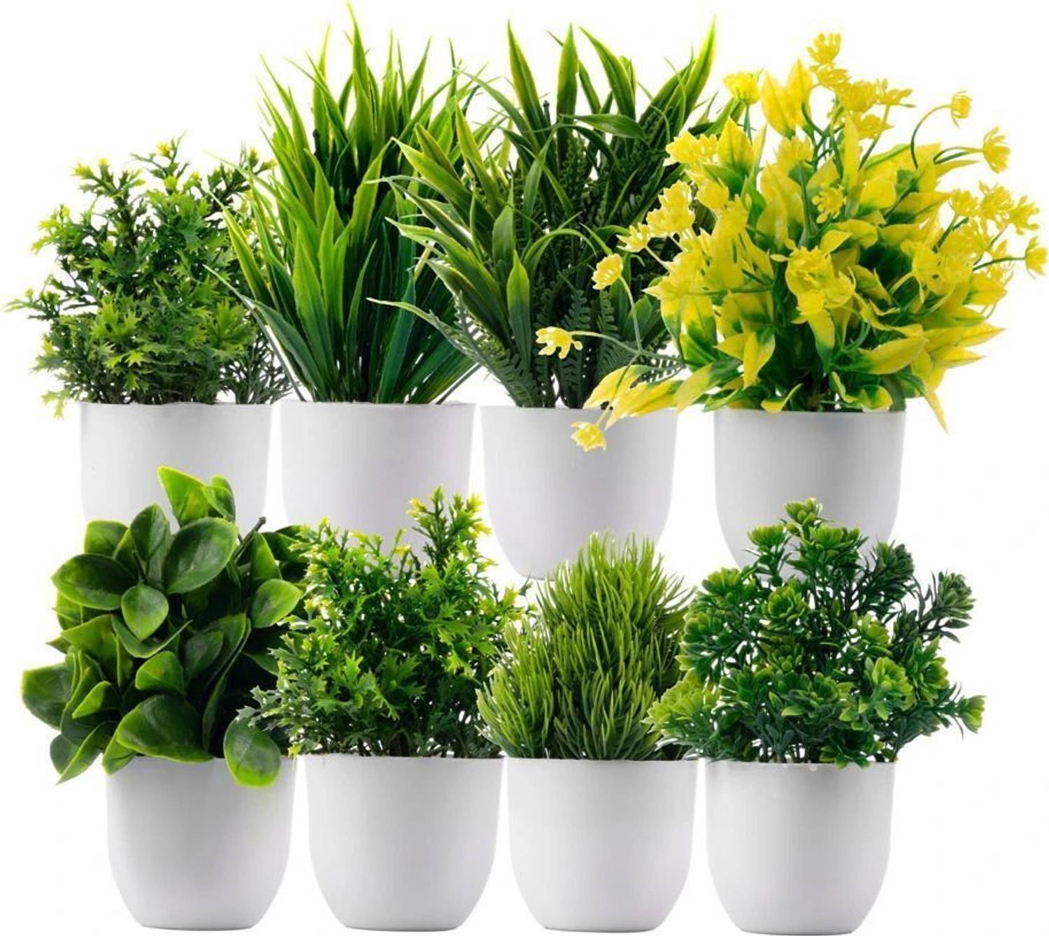 JJ Plastic Artificial Potted Plants Artificial Plastic Eucalyptus