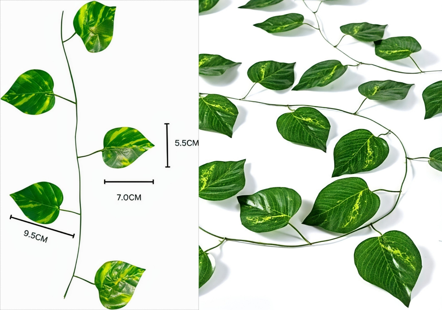 Image of POKA Artificial Money Plant Creeper Vine for Wall Hanging Home Balcony Decor Set of 2 Artificial Plant