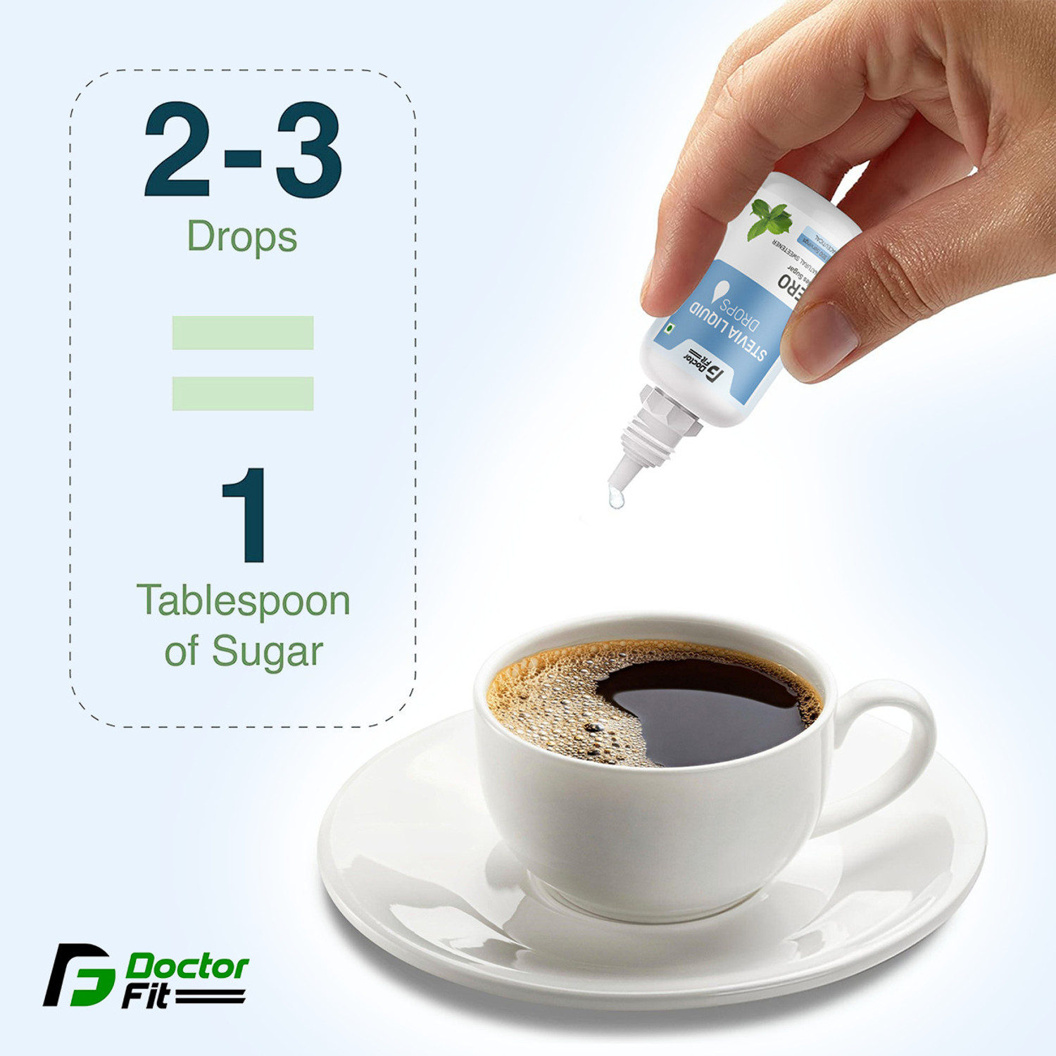 Image of DOCTORFIT Stevia Liquid Drops | Diabetic Friendly | Sugar Free | Natural Sweetener (30 ml)