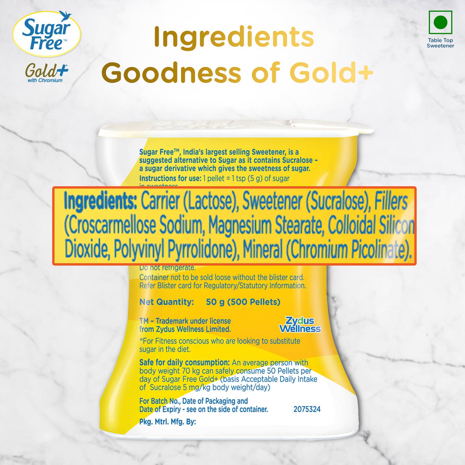 Sugar Free Gold+, 500 Pellets - Image 4