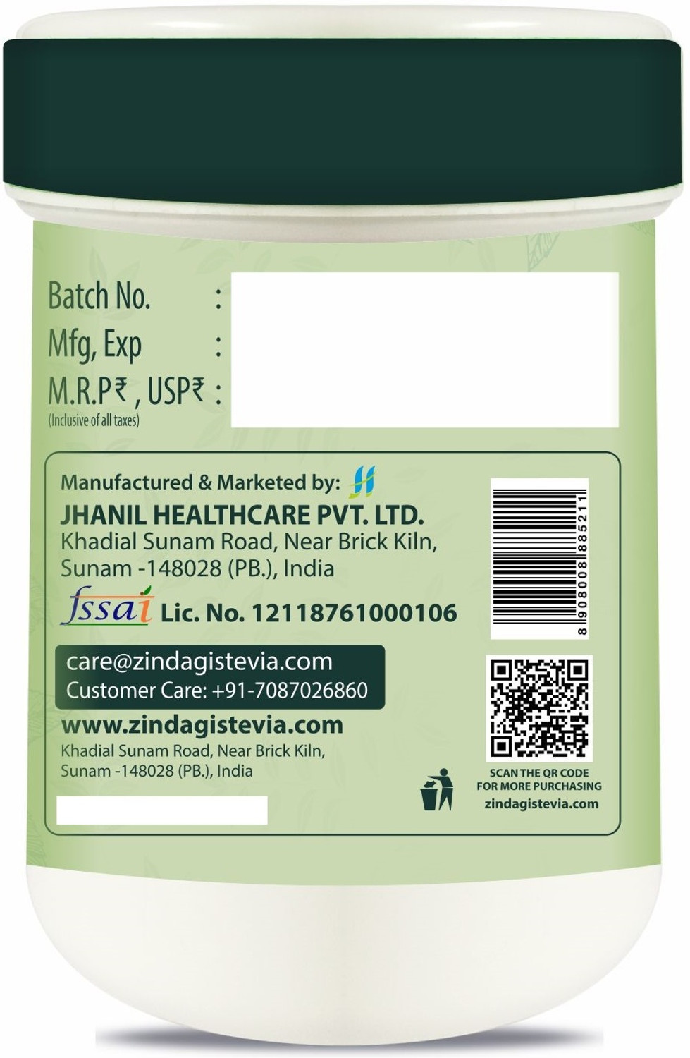 Image of Zindagi Stevia Sugar Powder | pure stevia sugar | zero calories sweetener | Sweetener