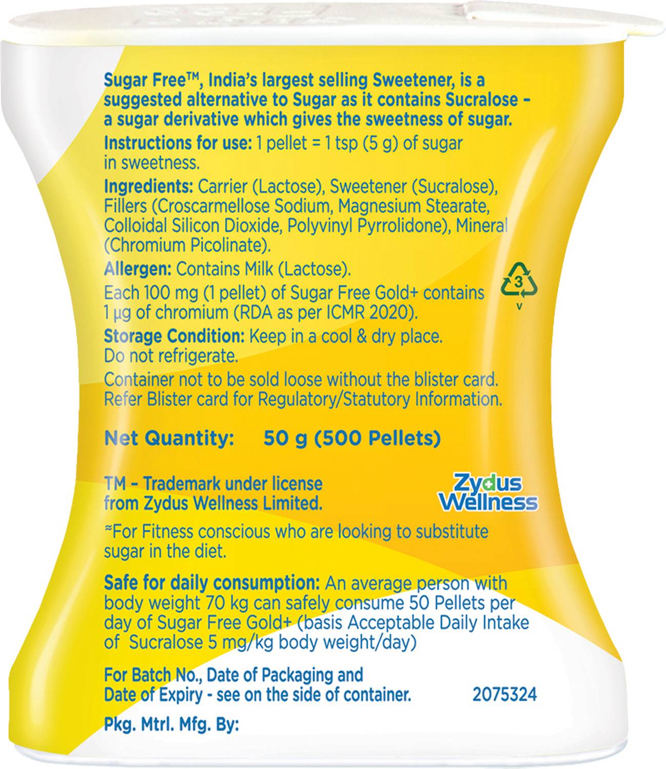 Sugar Free Gold+, 500 Pellets - Image 5