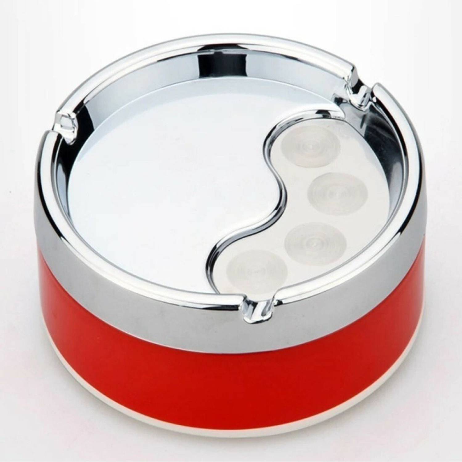 Image of Cloudzy Red Steel, Plastic Ashtray