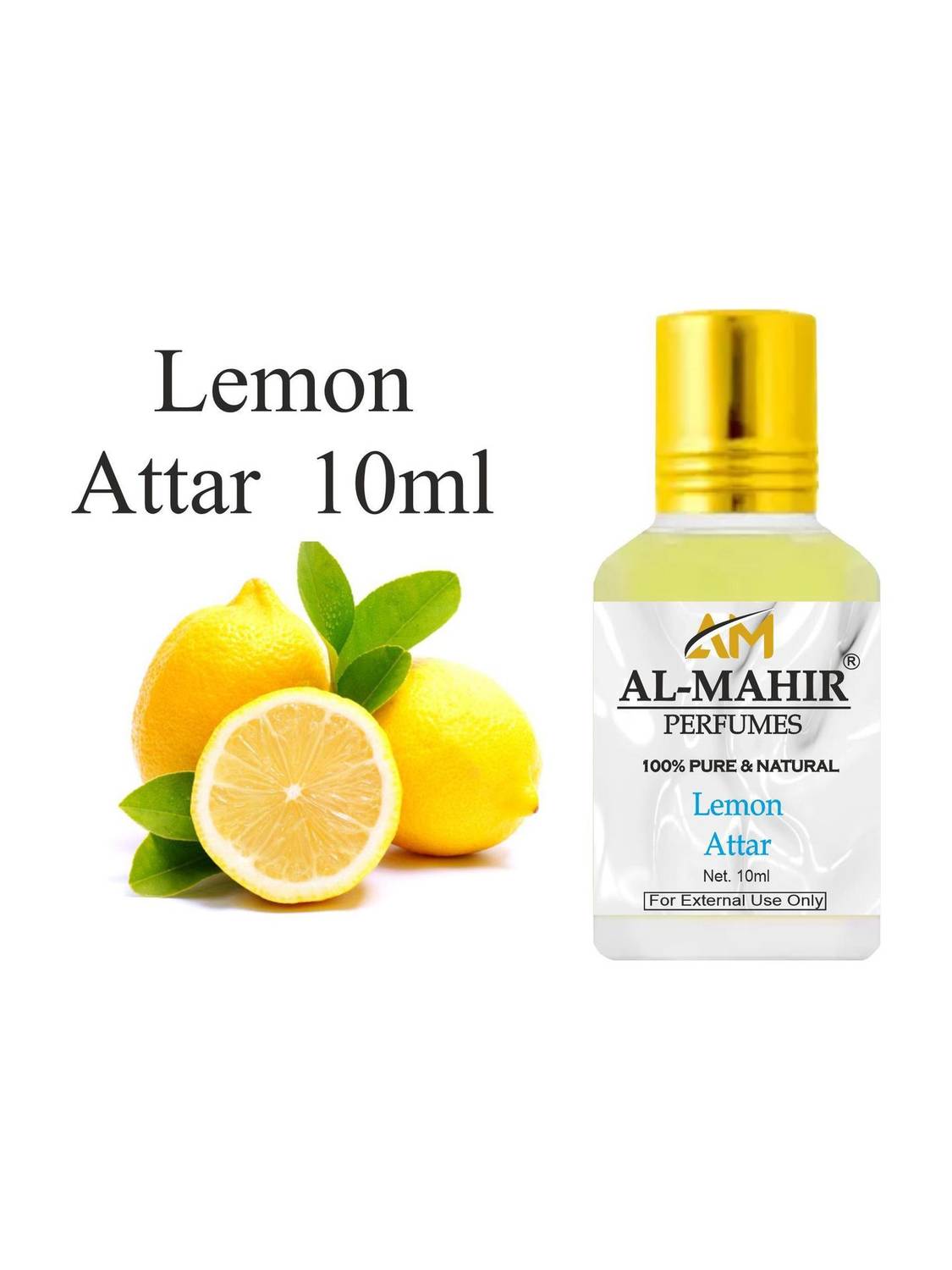 Al-Mahir Lemon Attar For Unisex - Pure Natural (Non-Alcoholic) Floral Attar Floral Attar