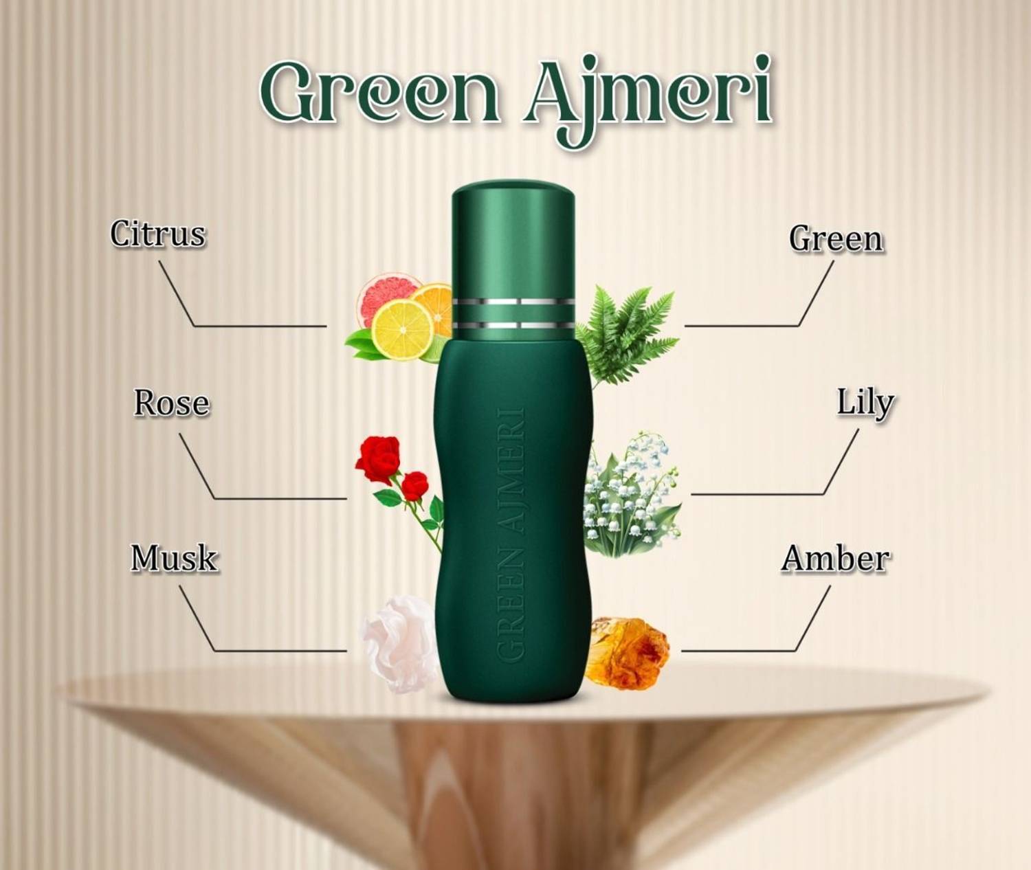 Meena Green Ajmeri Floral Attar Pack of 1 - Image 5