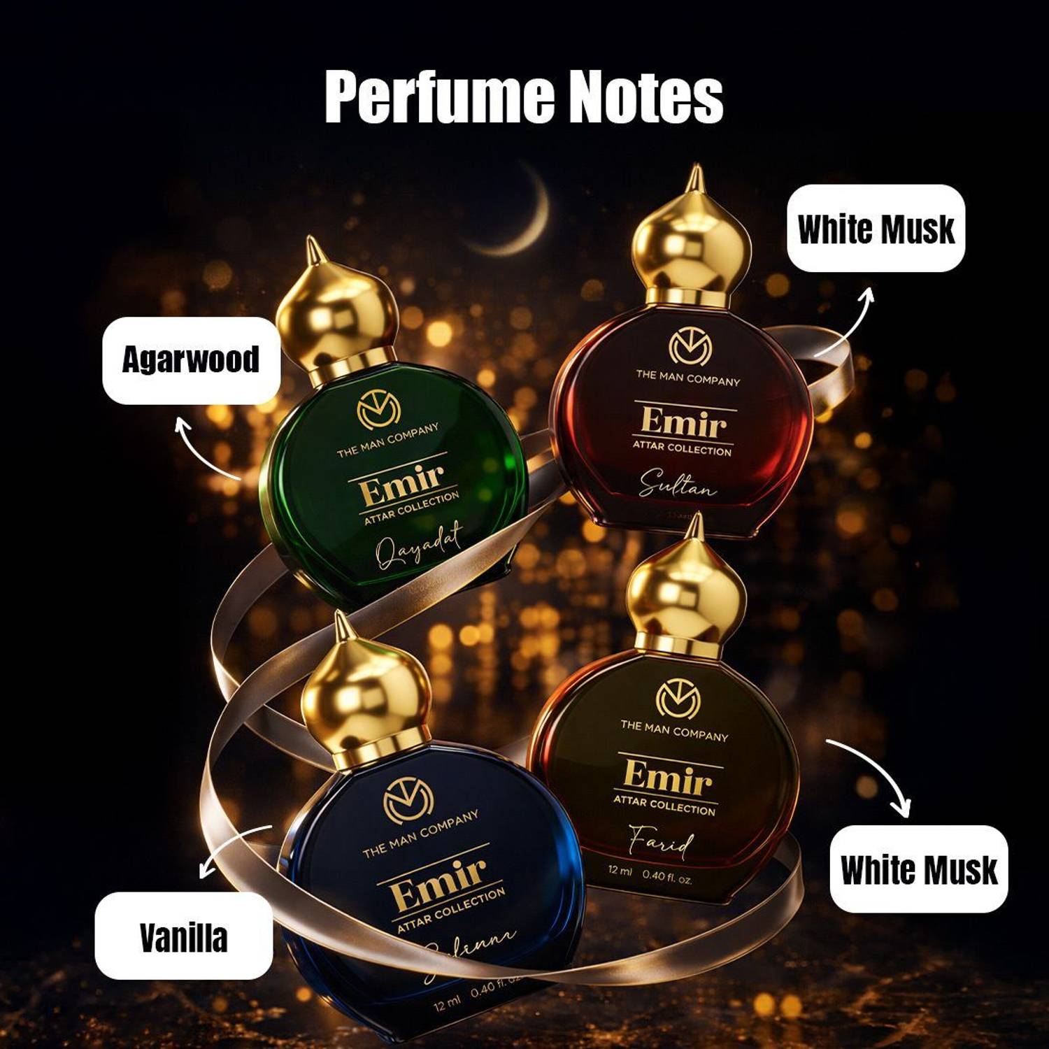 THE MAN COMPANY Attar Gift Set Pack of 4 · 12 ml (48 ml total) - Image 2