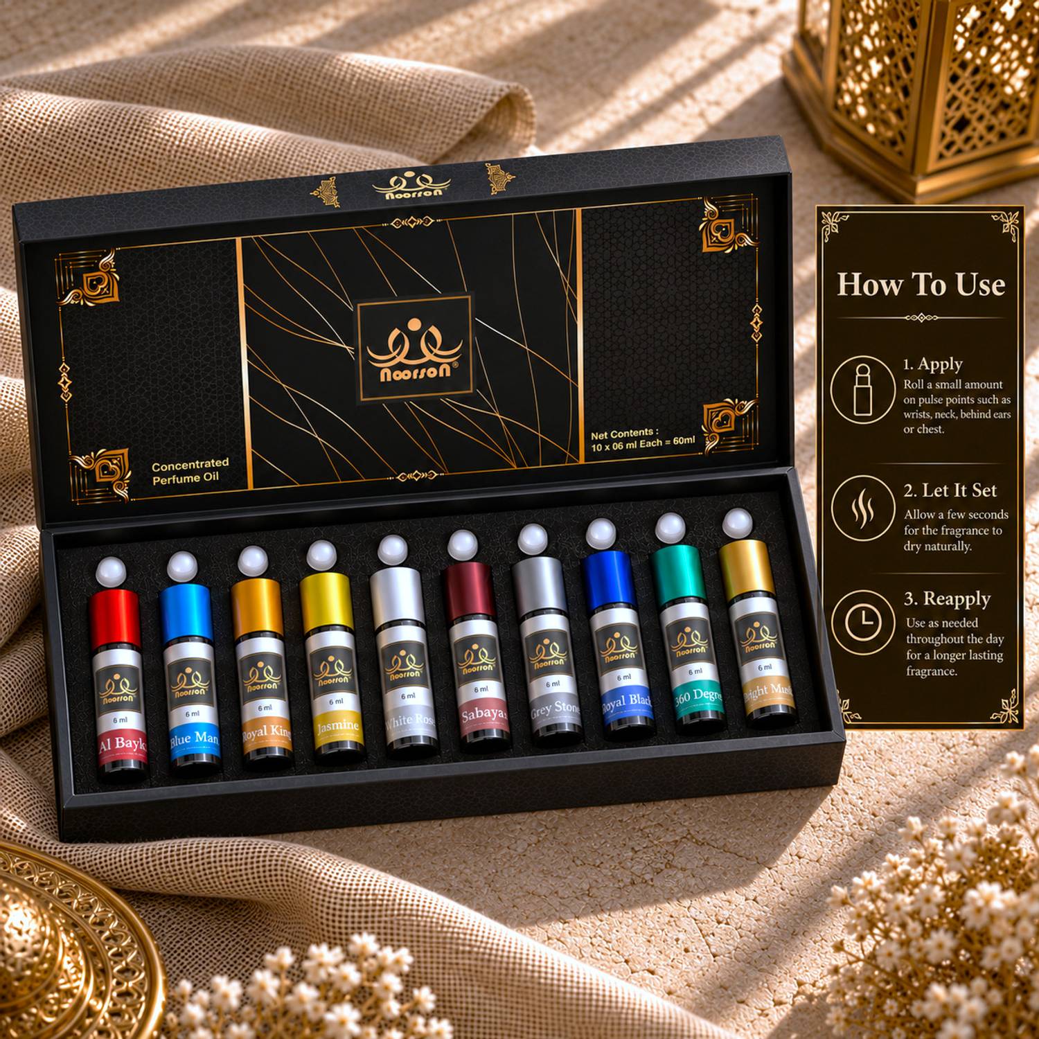 Noorson Ibadat Special Combo Attar Perfume 6ml - Image 3