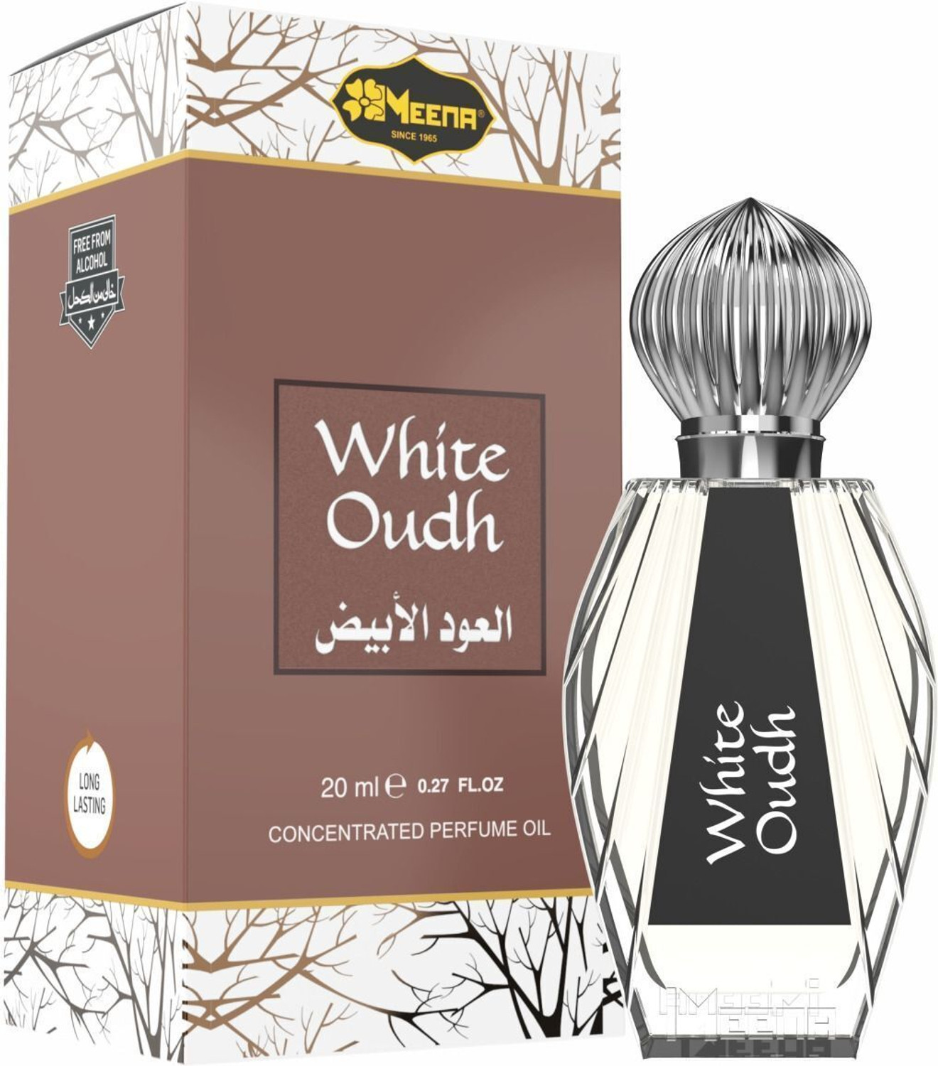 Image of MEENA WHITE OUDH Roll on Attar, Long Lasting Amber Fragrance Floral Attar