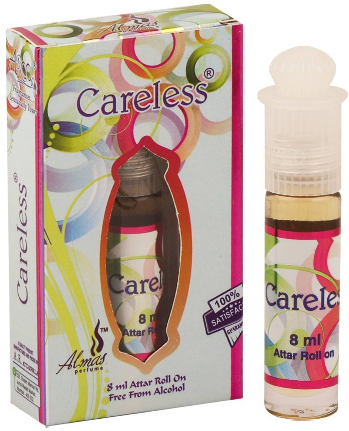 Almas BRAND 100% ORIGINAL (CARELESS) GREAT FRAGRANCE LONG LASTING (UNISEX) 8Ml Floral Attar