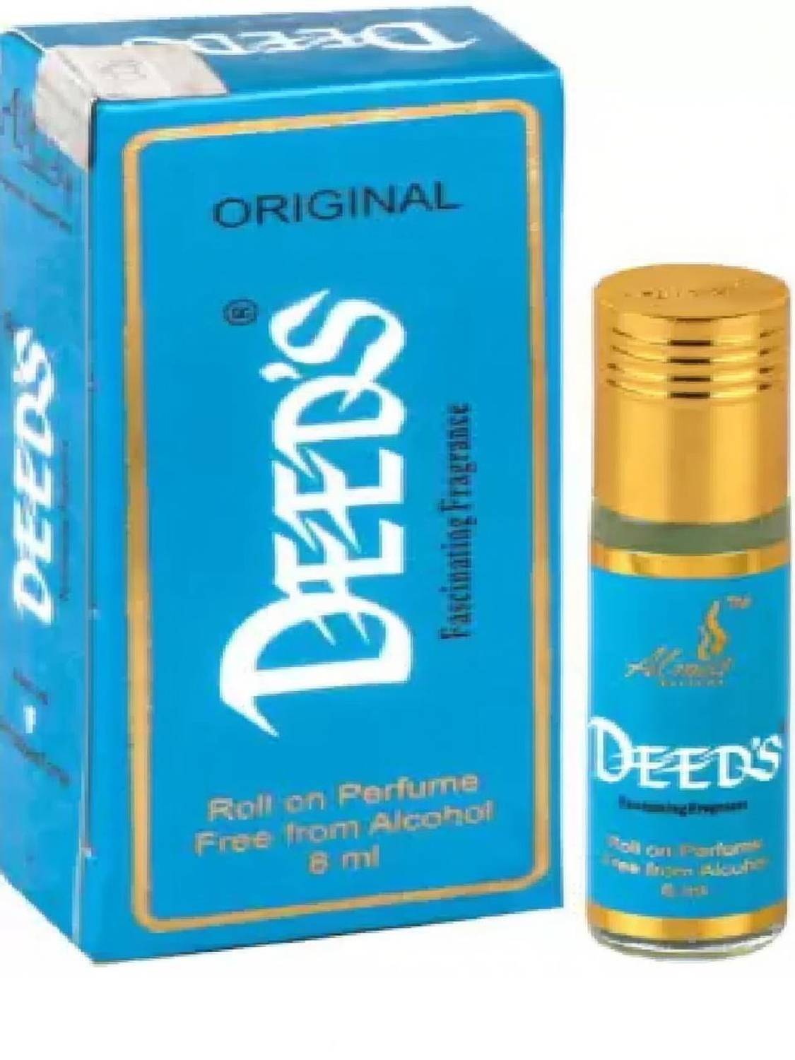 Almas BLUE | Economy Ittar | Alcohol Free Perfume Oil 8ML Floral Attar (Natural) Floral Attar
