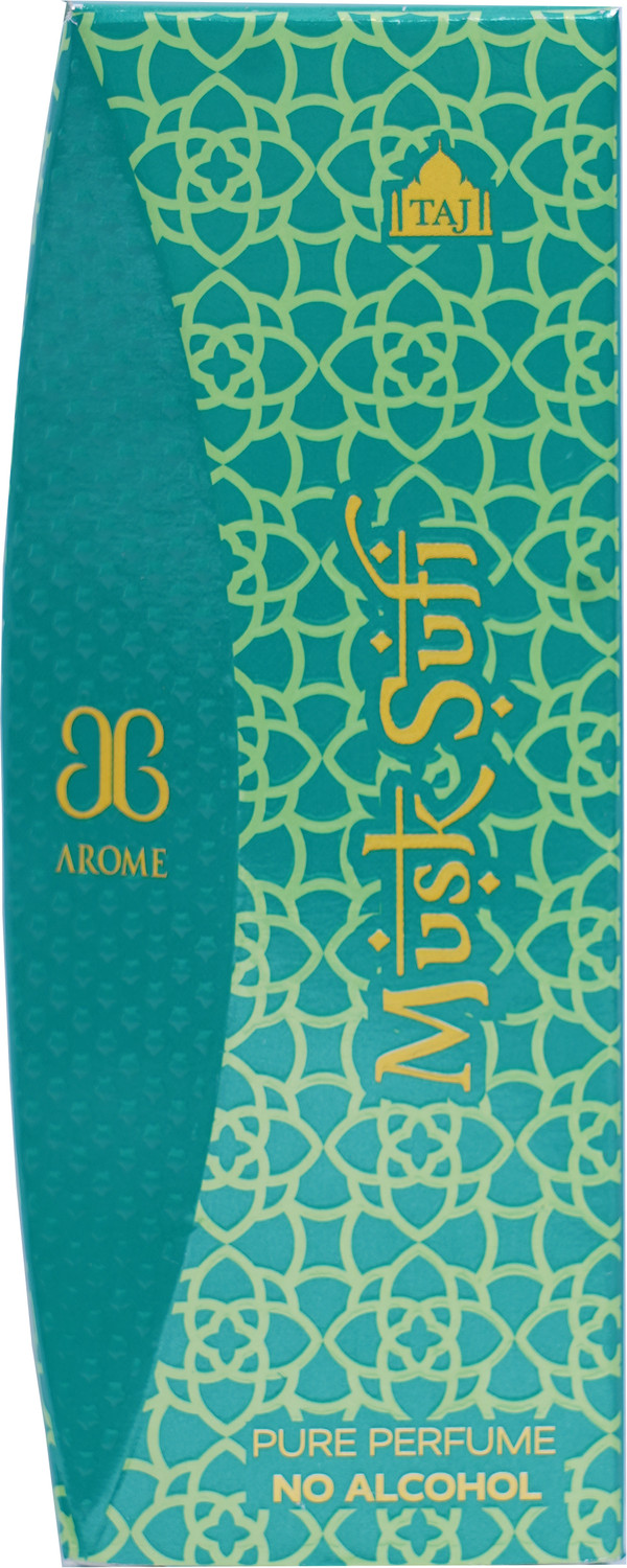 Image of AROCHEM TAJ MUSK SUFI Attar Long Lasting Fragrance No Alcohol Pure Perfum 9ML(Pack of 1) Herbal Attar