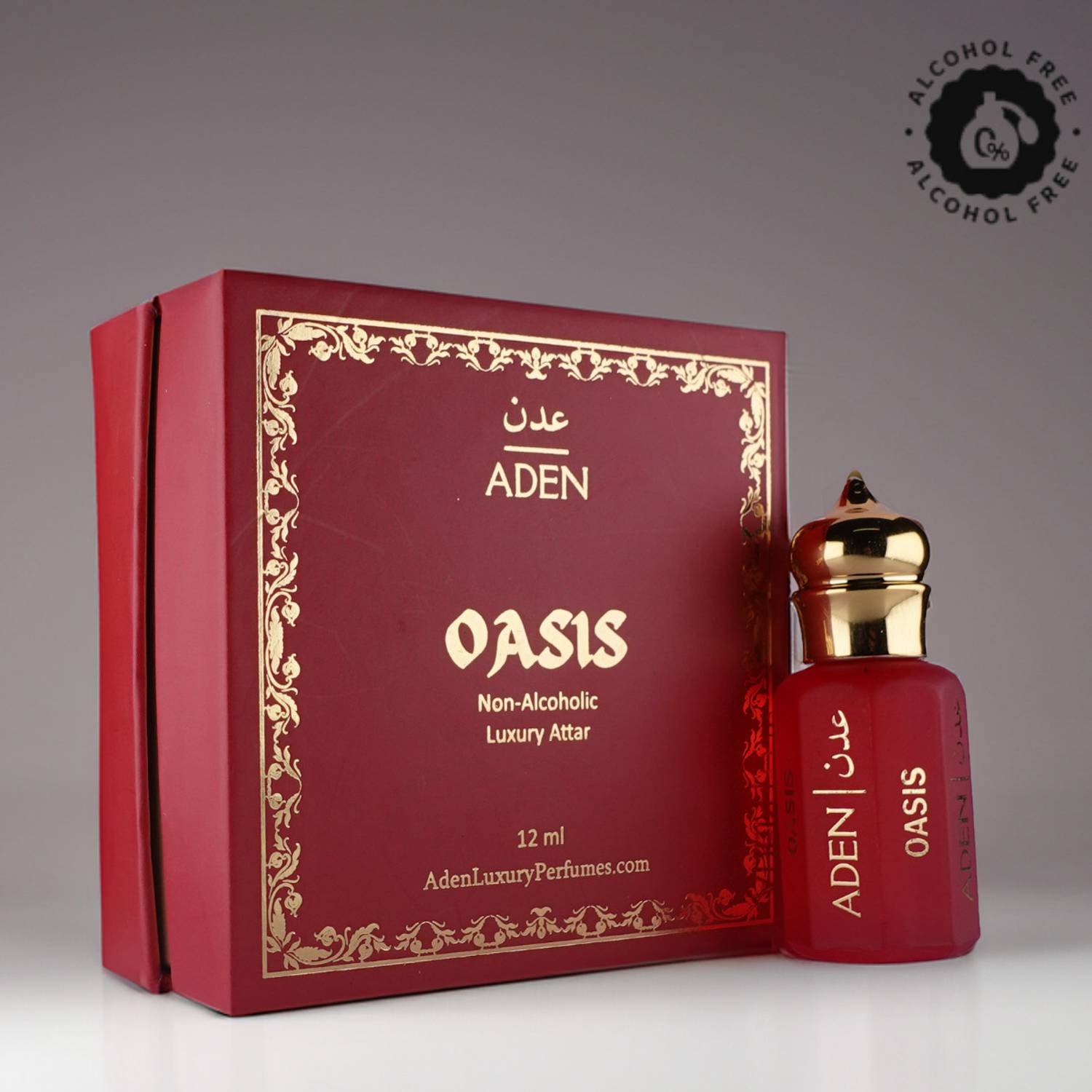 ADEN Oasis Luxury Attar Perfume | Premium Rose Amber Unisex Fragrance | 12ml Floral Attar