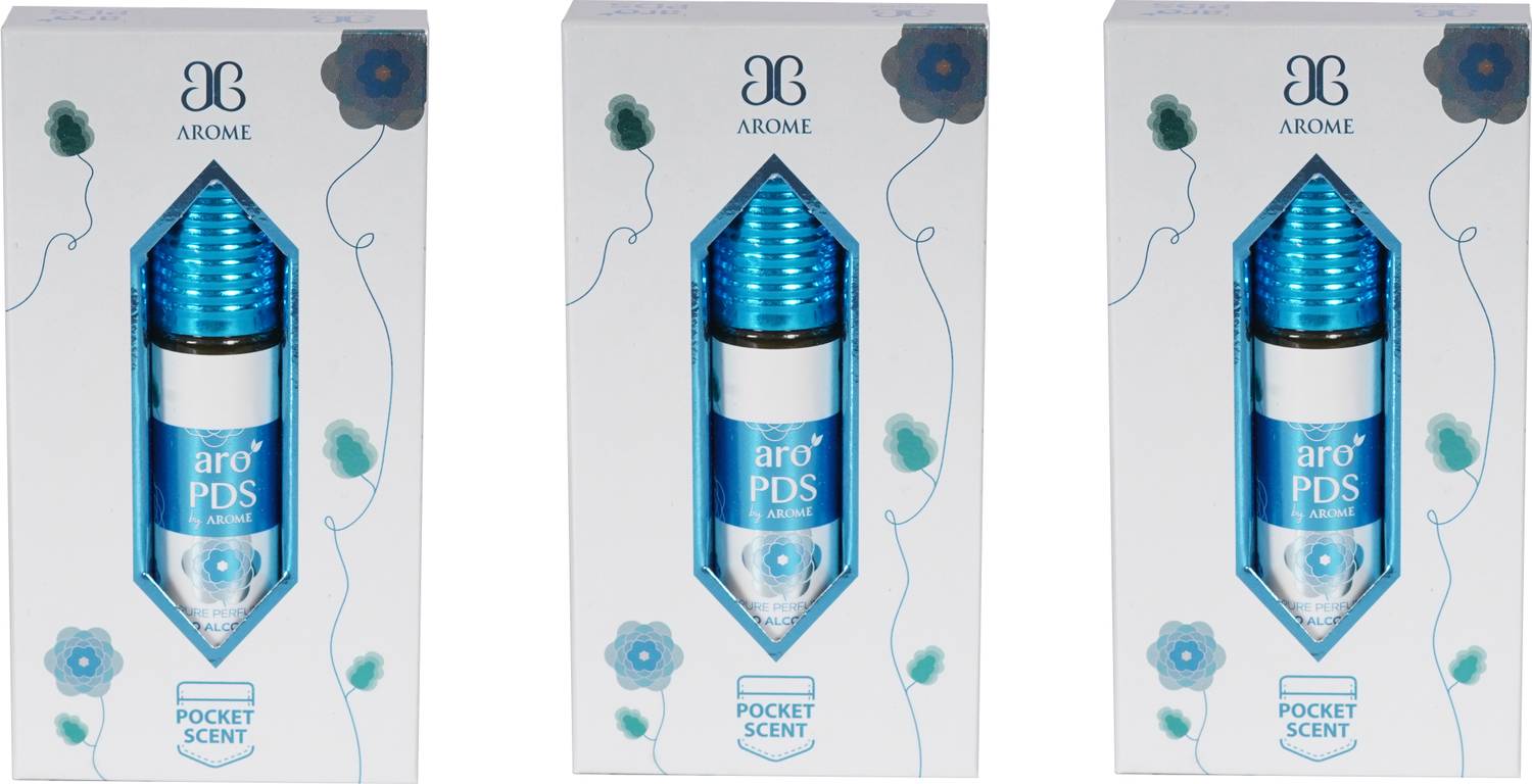 AROCHEM AROME ARO PDS Attar Long Lasting Fragrance No Alcohol Pure Perfum 6ML(Pack of 3) Floral Attar