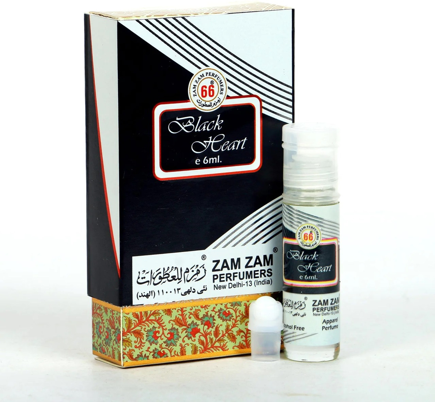 Image of Zam Zam Perfumers Black Heart a most liked product and long lasting Herbal Attar