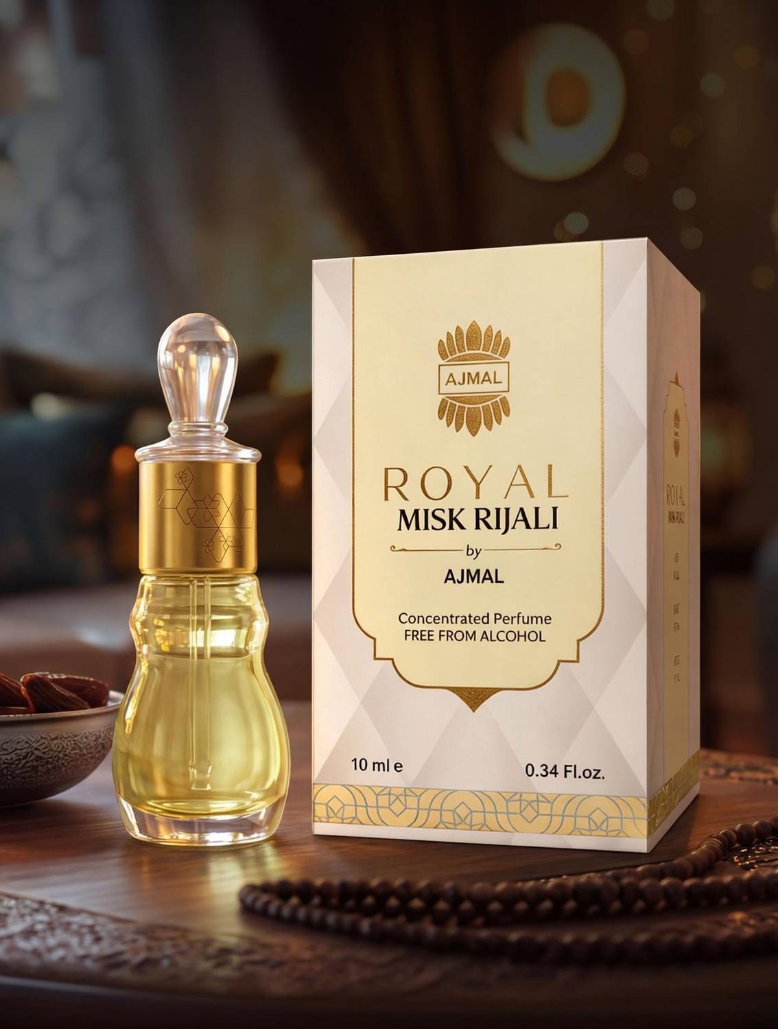 Ajmal Royal Misk Rijali | Musky Fragrance | Long Lasting 10ML For Men & Women Floral Attar