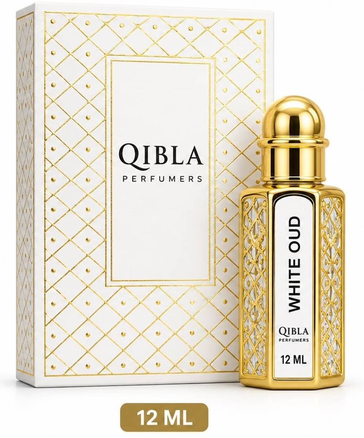 QIBLA QP_WHITE OUD 12 ML Floral Attar - Image 1