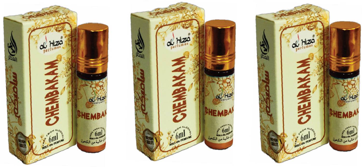 Al Hisa Original Chembakam Luxury Rollon Attar Pleasant Aroma Long Lasting Fragrance 3 Floral Attar