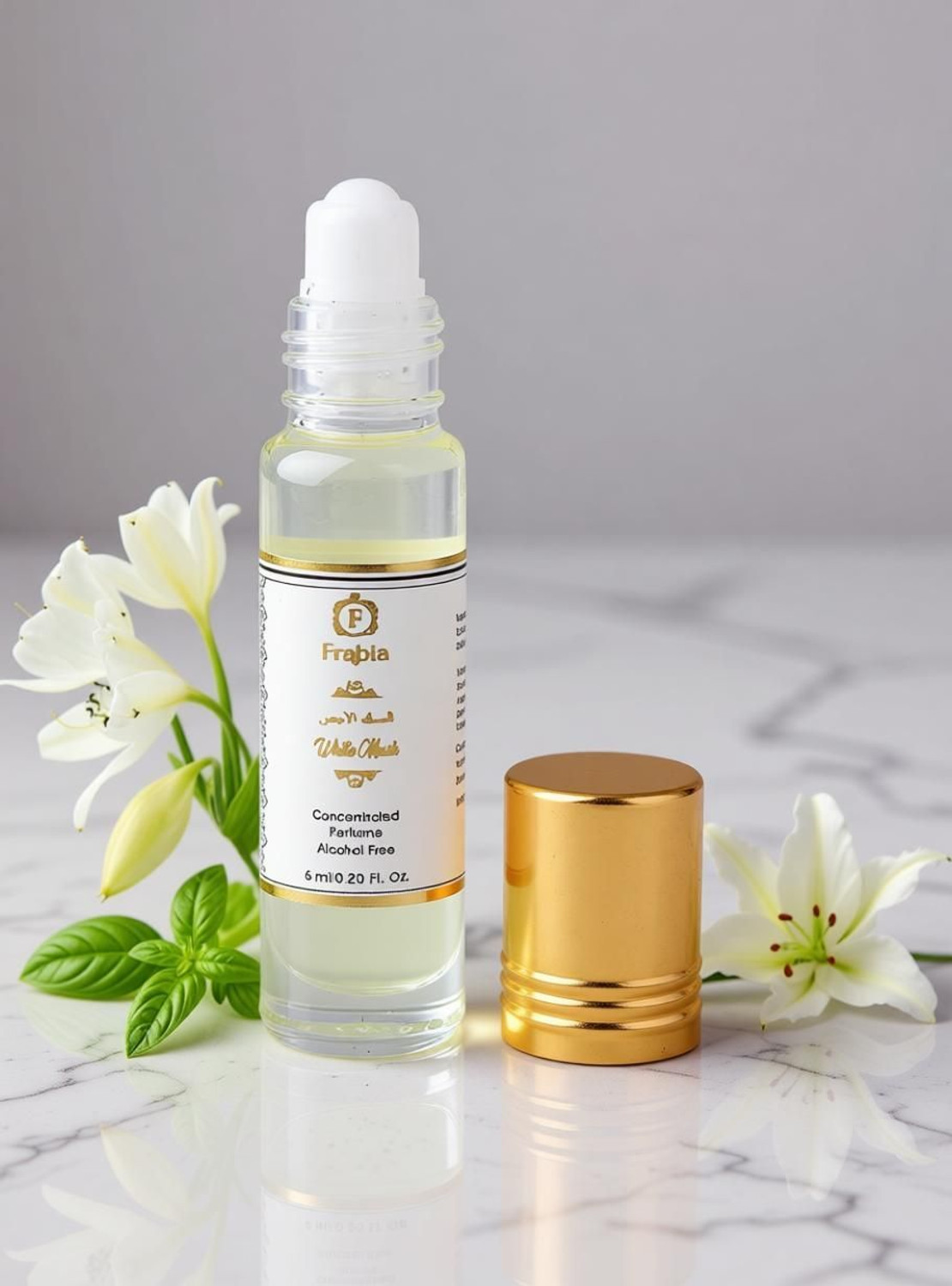 Image of Frabia White Musk ATTAR /ITTAR No Alcohol LONG LASTING Roll On Floral Attar (Musk)