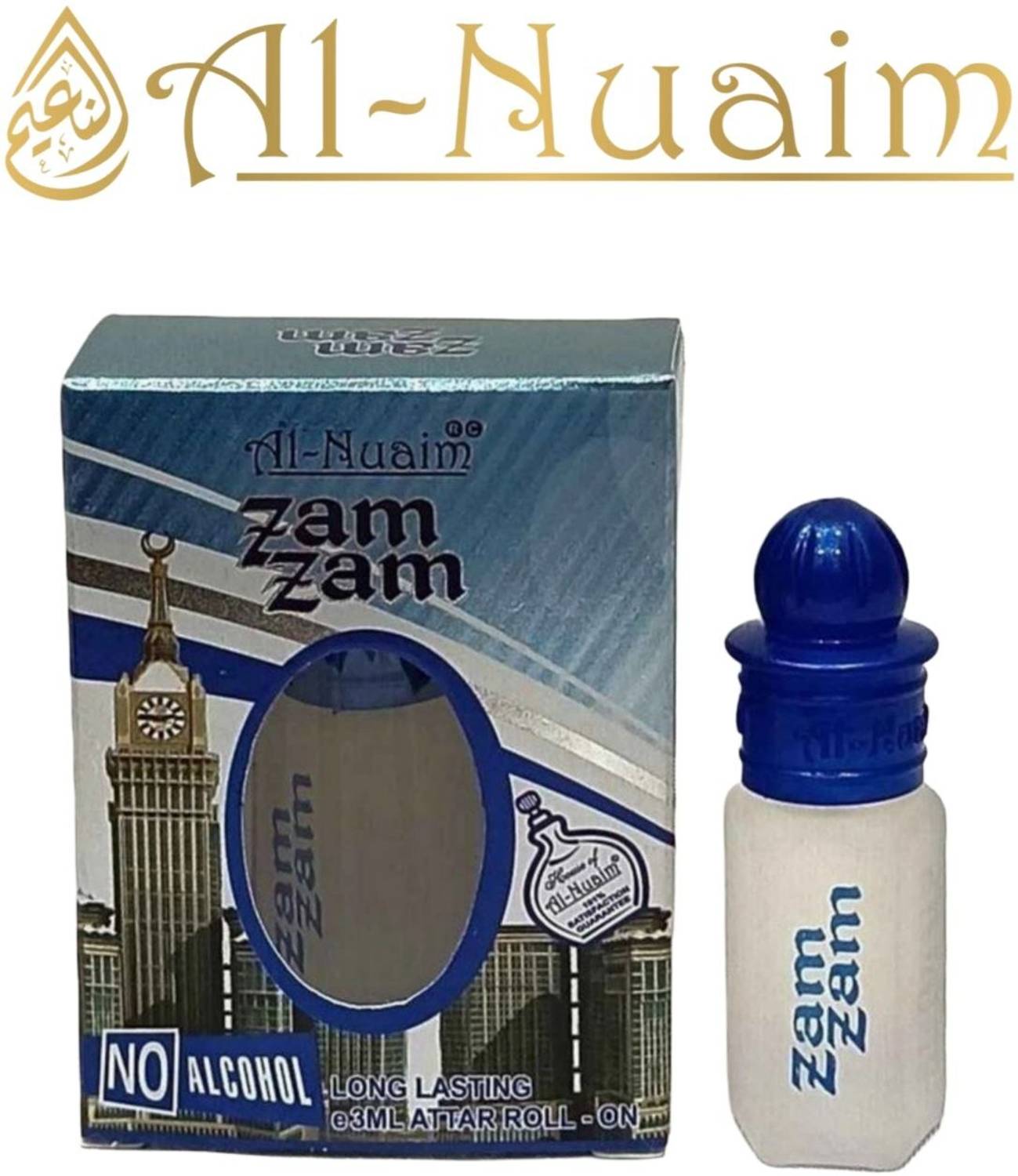Al-Nuaim Zam Zam Attar Oil Fresh Clean Floral Sweet Long Lasting Premium Spiritual Aroma Floral Attar
