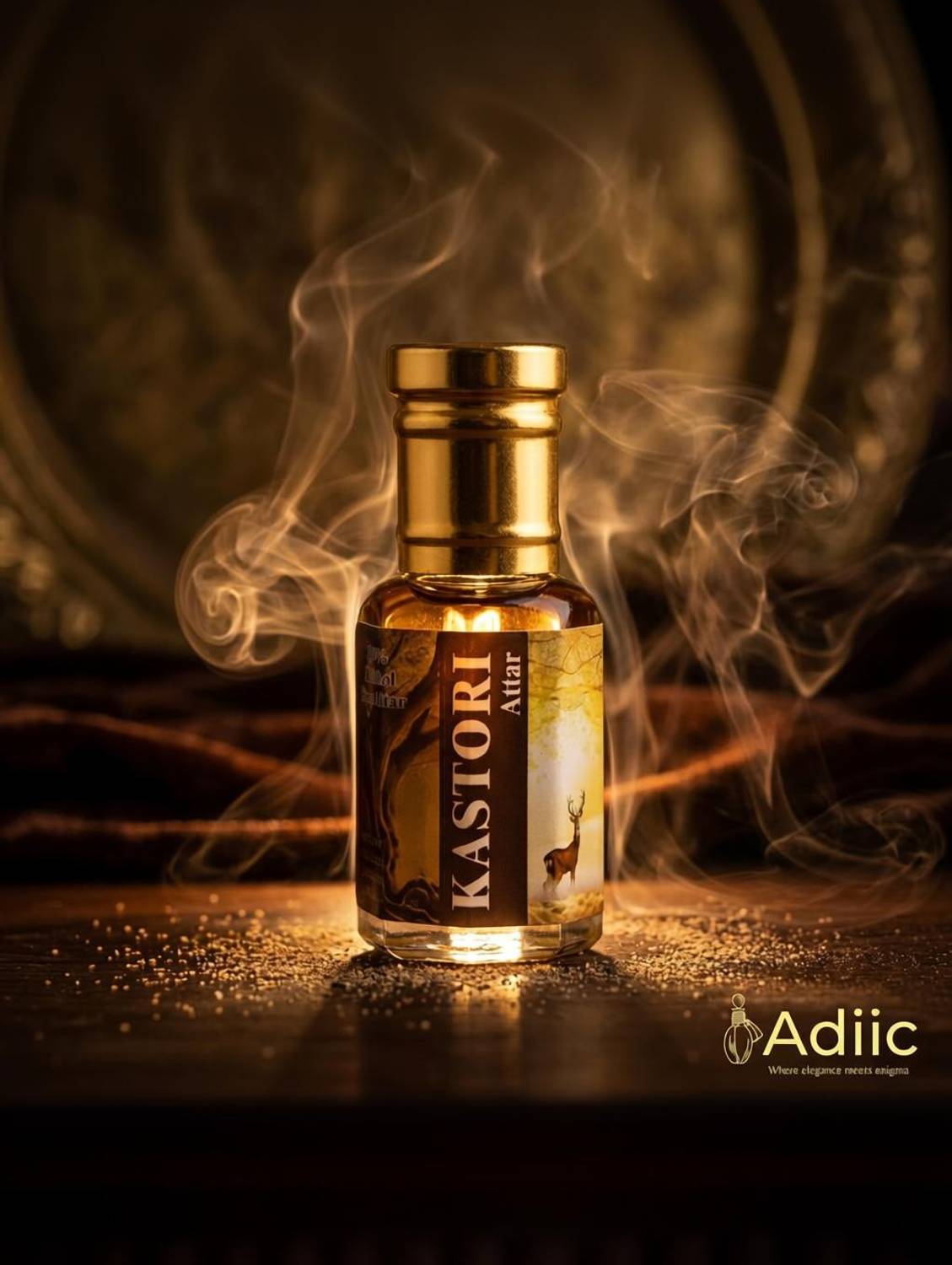 adiic Kastori Attar Alcohol Free Long Lasting Premium Roll-On Unisex Perfume Herbal Attar