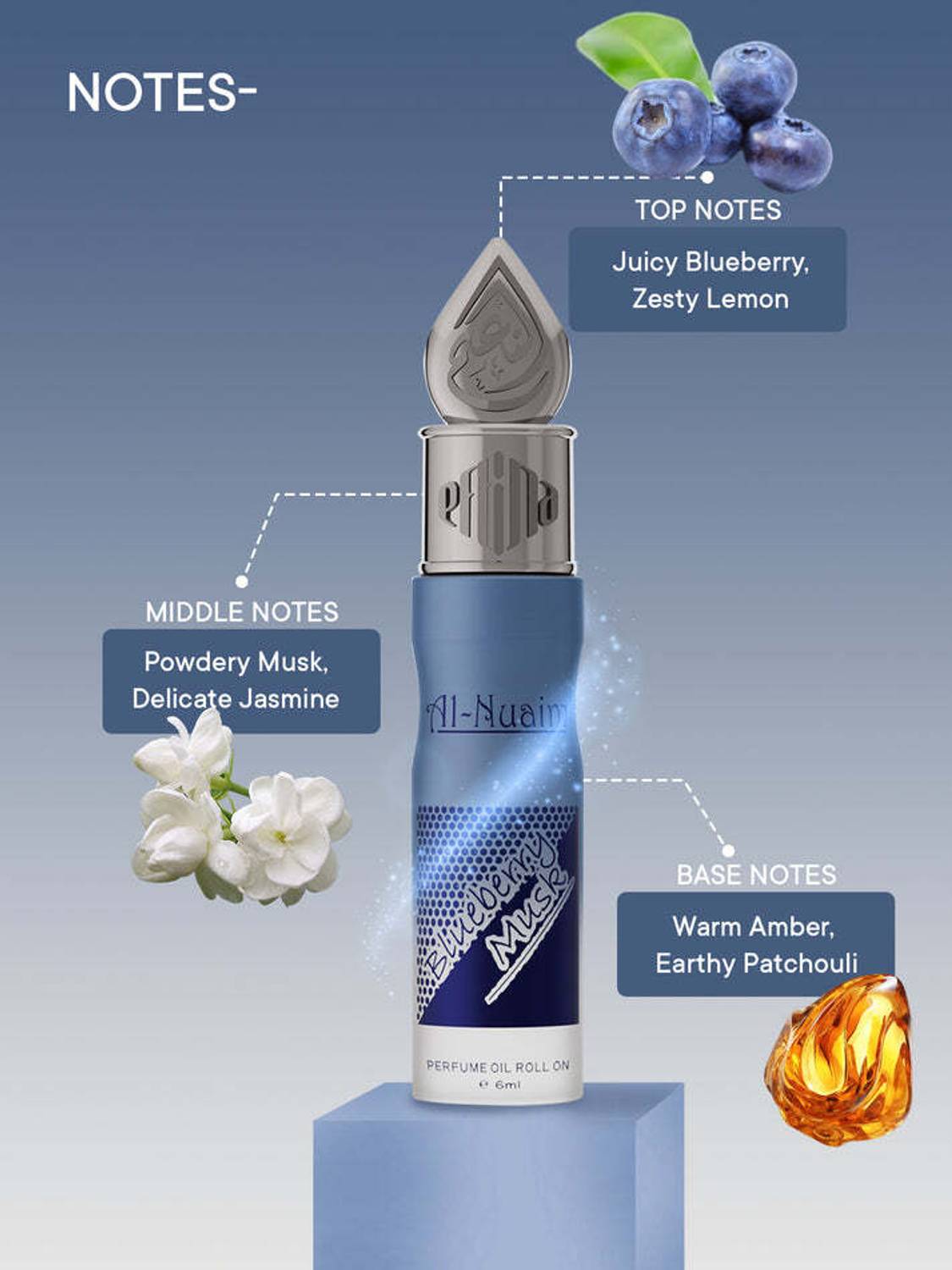 Al-Nuaim Velvet Blueberry Musk Attar - Image 2