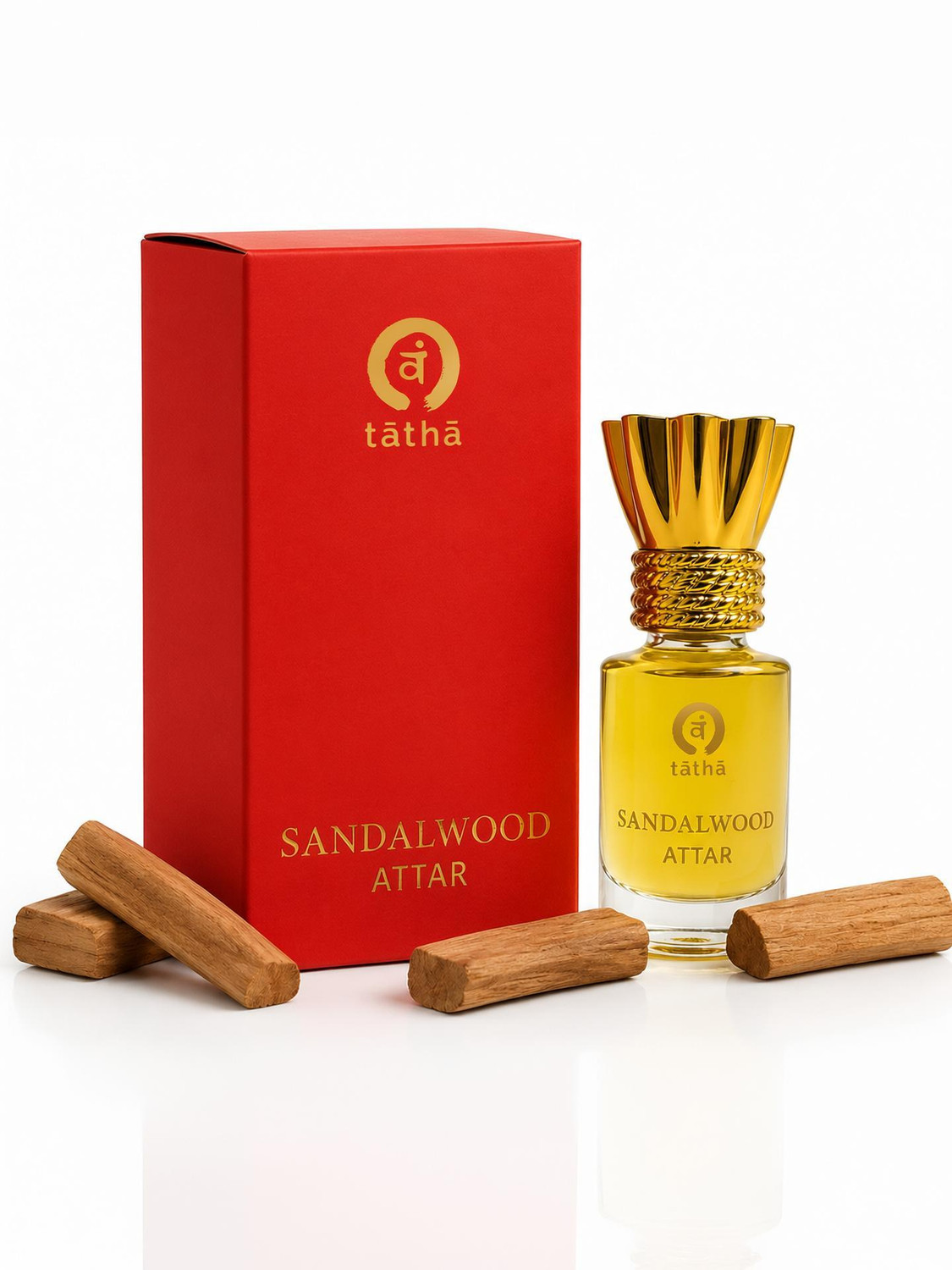Image of Tatha Sandalwood Attar Pure Chandan Perfume Oil Long Lasting Fragrance Attar 6 ml Floral Attar