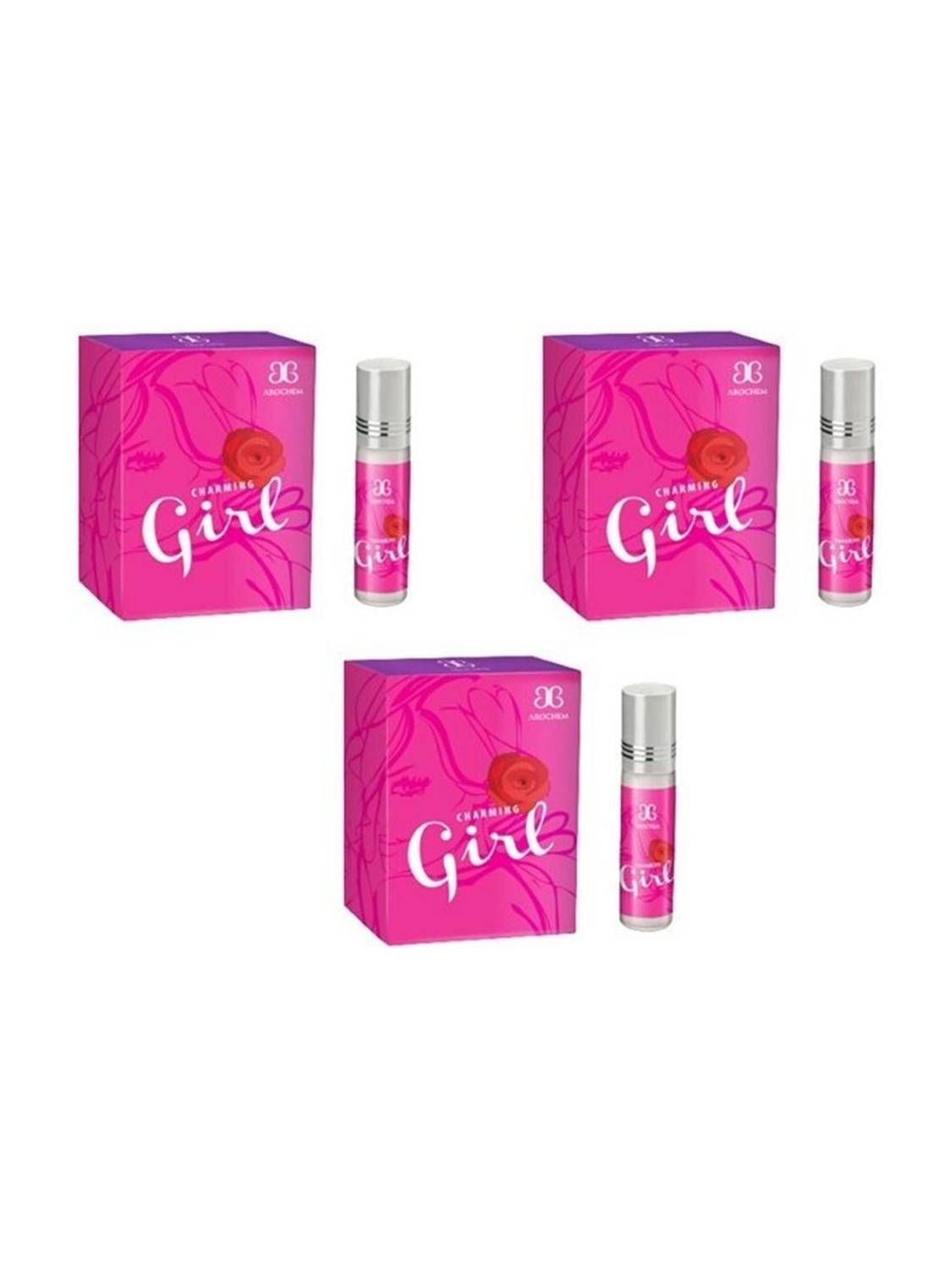 AROCHEM CHARMING GIRL Attar long lasting fragrance No Alcohol Pure Perfume Herbal Attar (Set of 3) (6ml Each) Herbal Attar