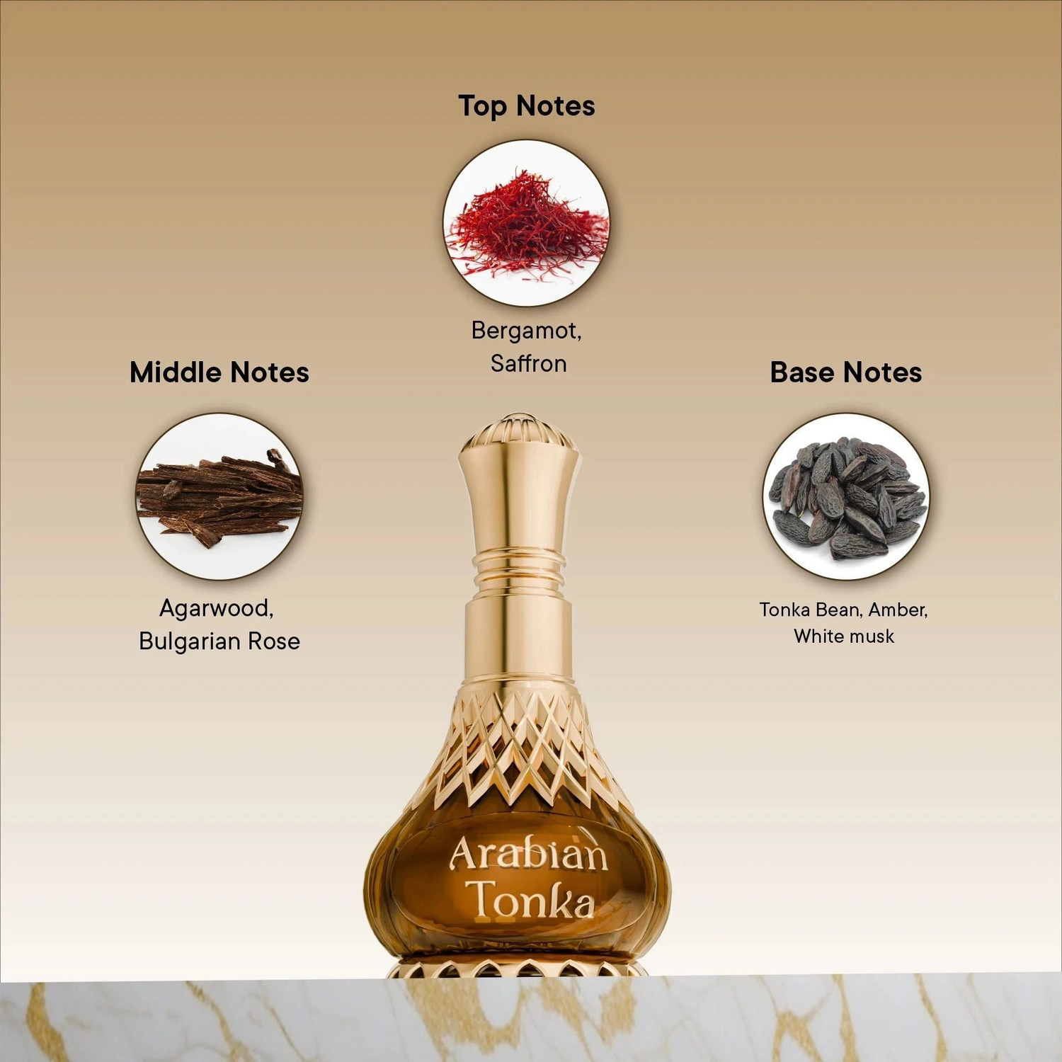 Image of Al-Nuaim Arabian Tonka Attar Roll On For Men & Women - 9.9ml | Alcohol-Free Floral Attar