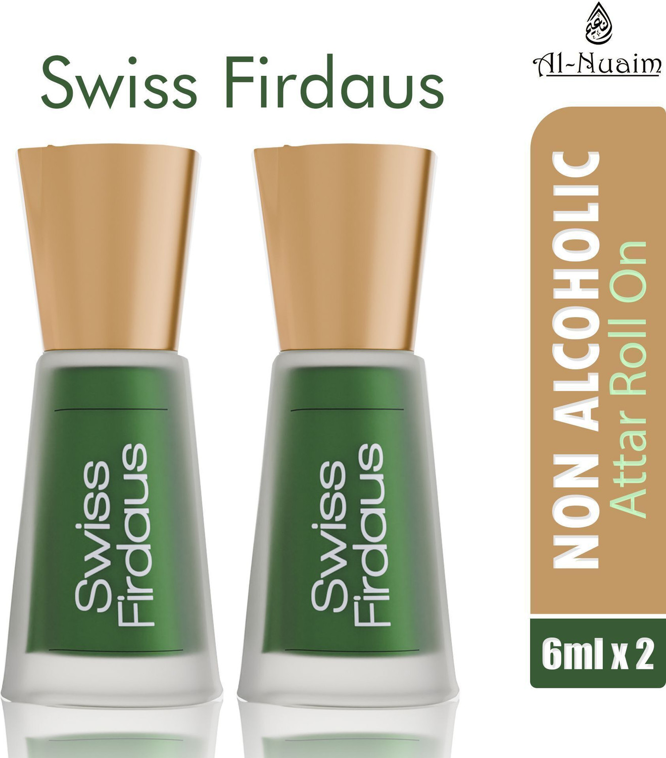 Image of Al-Nuaim Swiss Firdaus Attar Pack of 2 Floral Attar