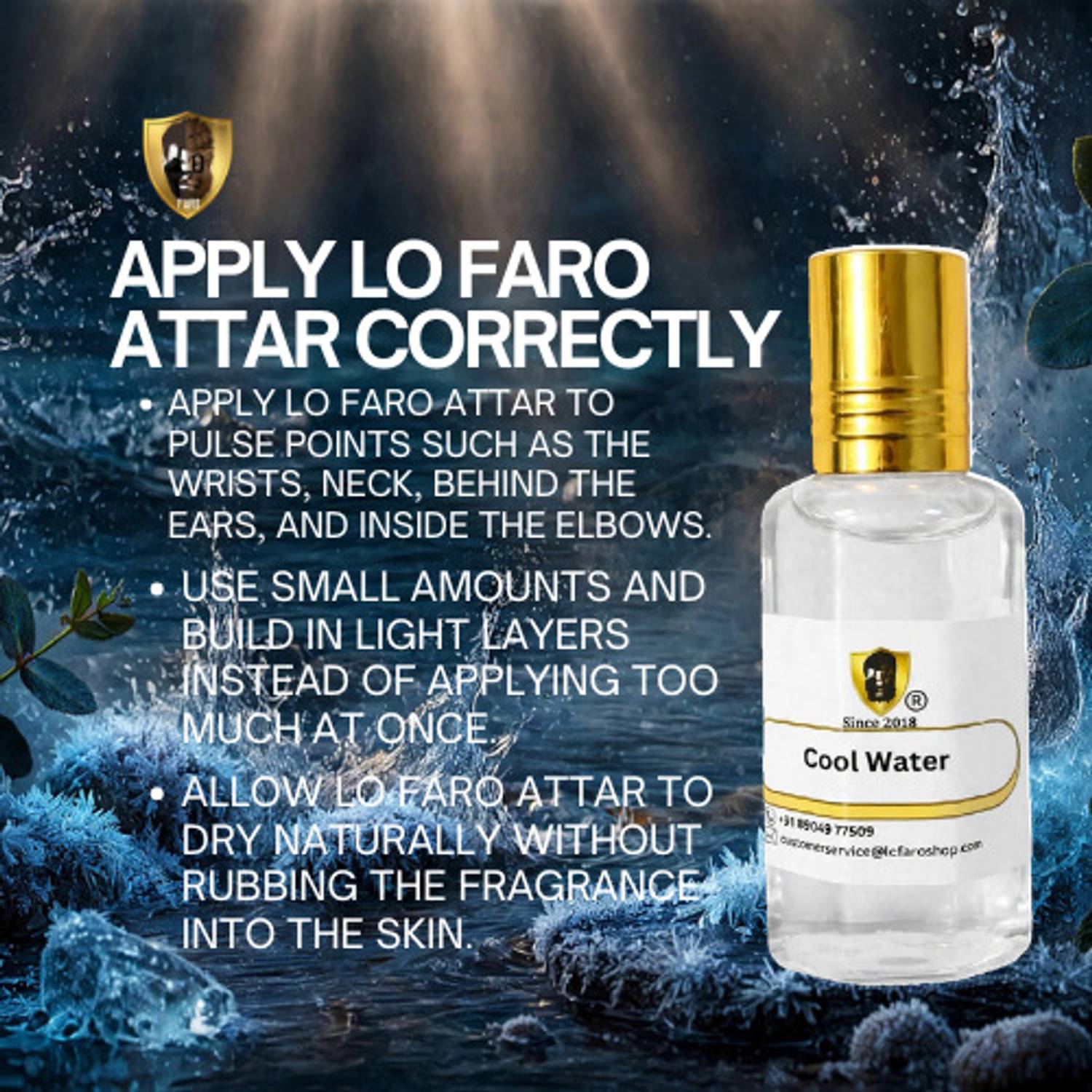 Lo Faro Cool Water Attar 12ml - Image 3