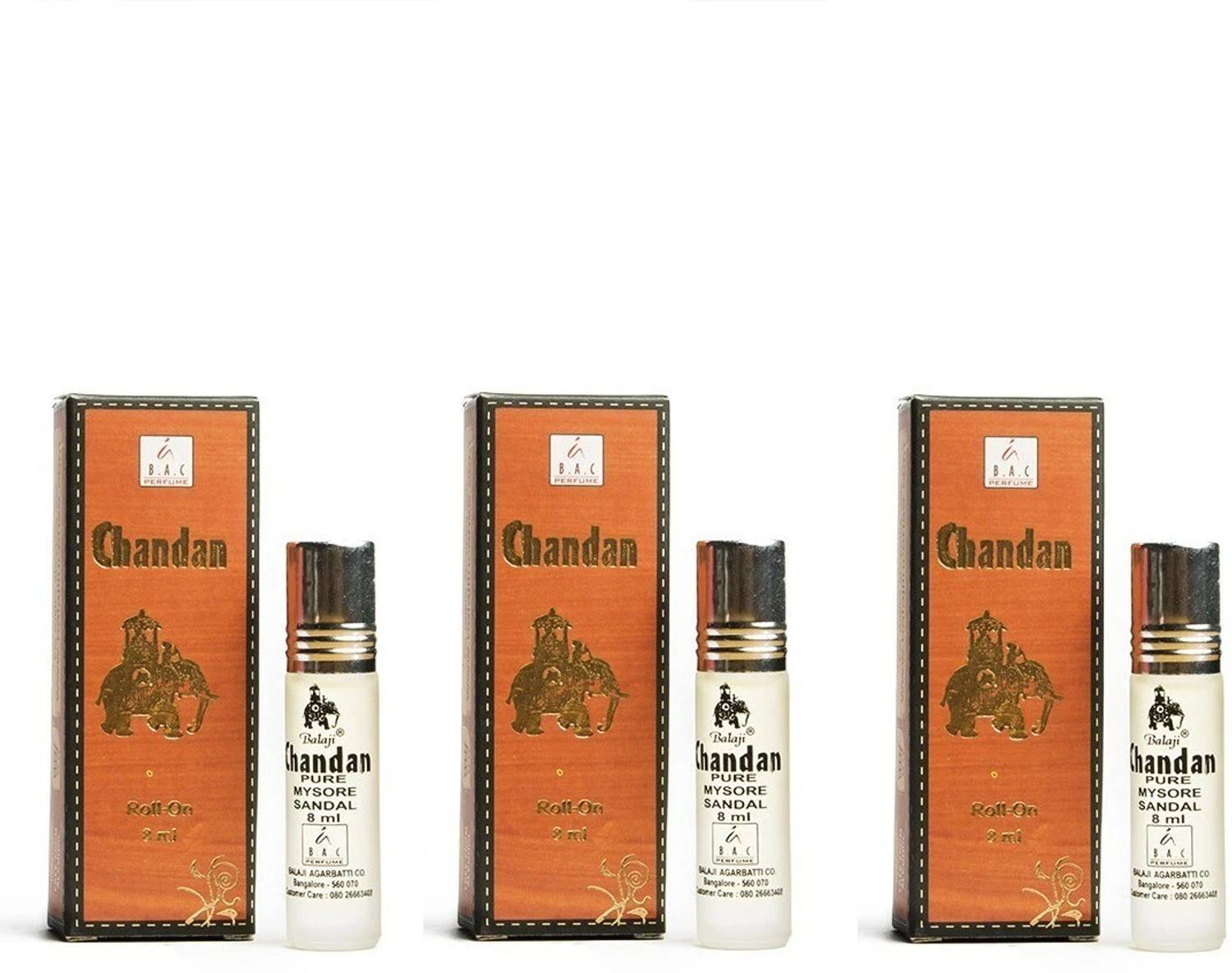 Balaji CHANDAN 8ML (PACK OF 3) ATTAR Floral Attar