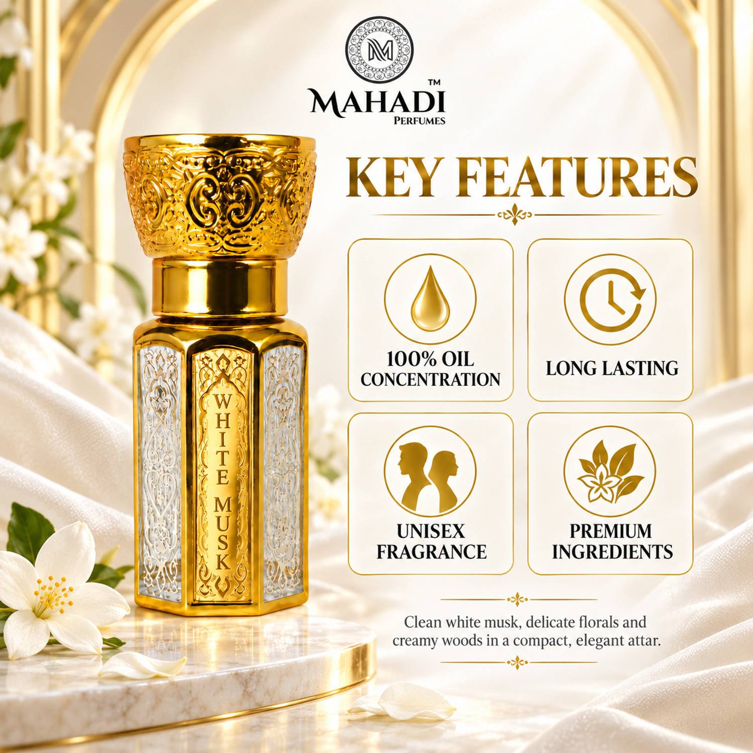 Mahadi White Musk Attar - Image 4
