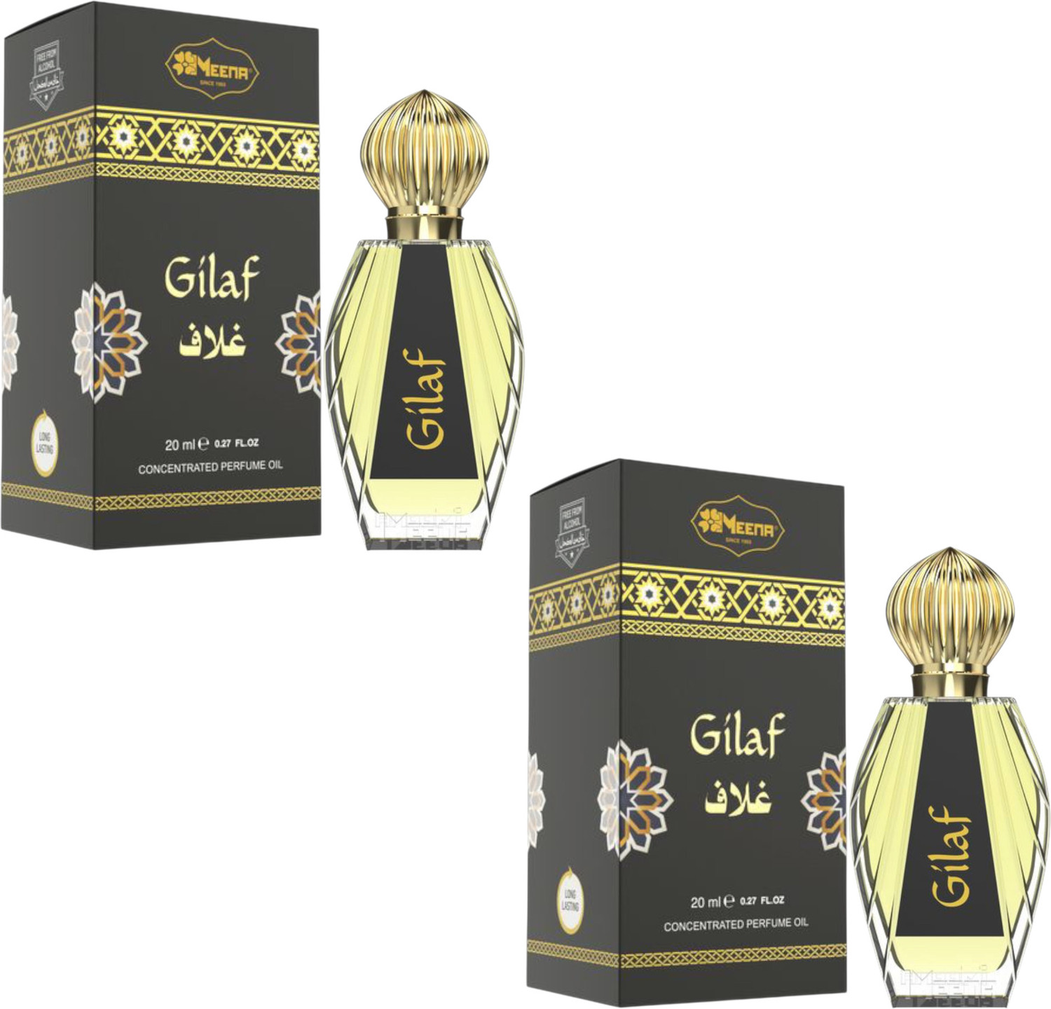 Image of MEENA GILAF (PACK OF 2) Floral Attar