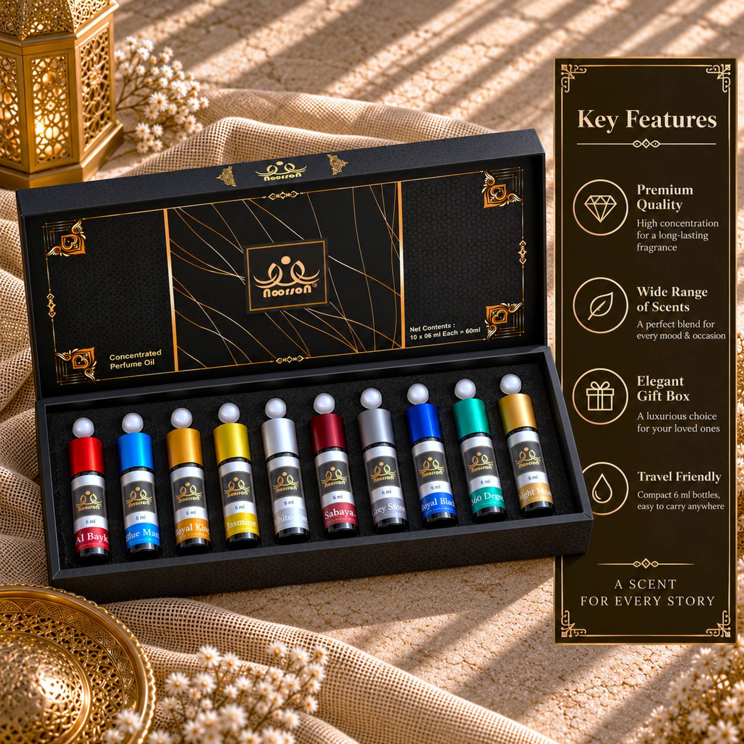 Noorson Ibadat Special Combo Attar Perfume 6ml - Image 4
