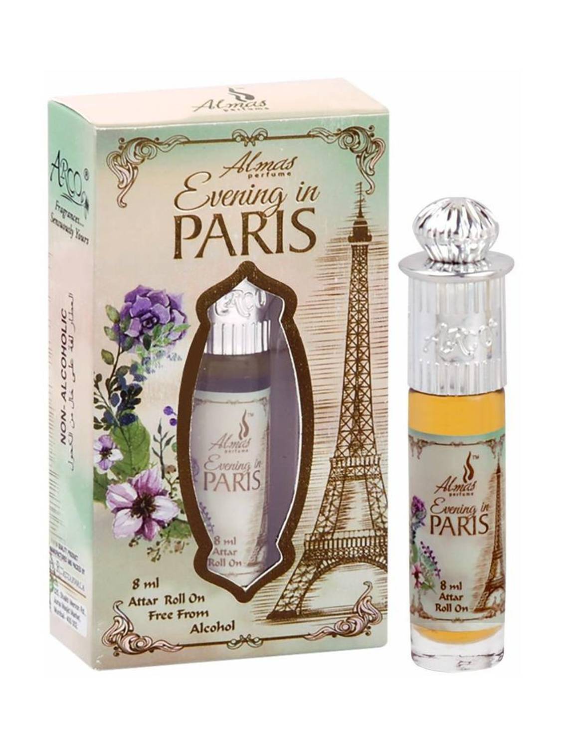 Almas BRAND 100% ORIGINAL (EVENING IN PARIS) GREAT FRAGRANCE LONG-LASTING (UNISEX) 6ML Floral Attar