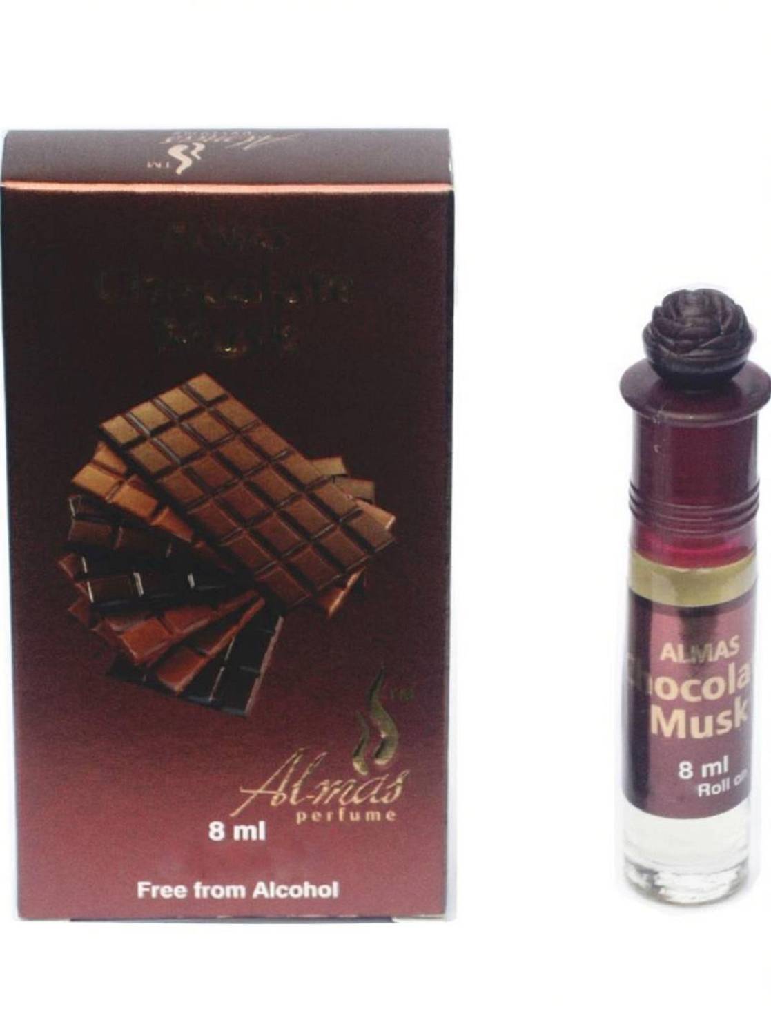 Almas Chocolate Musk Pocket Perfume. Eau de Parfum - 8 ml (For Men & Women) Floral Attar