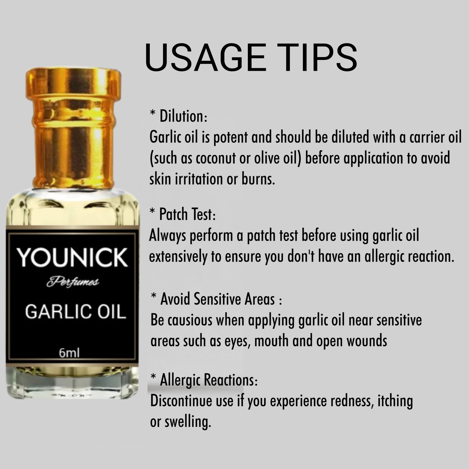 Image of YOUNICK GARLIC OIL (LAHSUN OIL) 6ML Herbal Attar