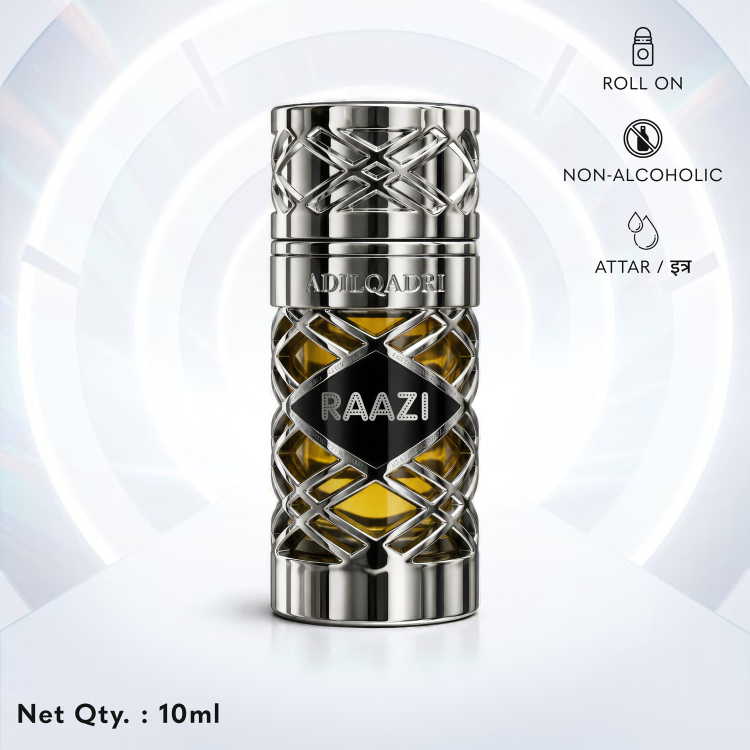 Image of Adilqadri Raazi Attar for Men and Women | Sweet & Woody Scent | Non-Alcoholic Attar 10 ml Floral Attar (Spicy, Woody)