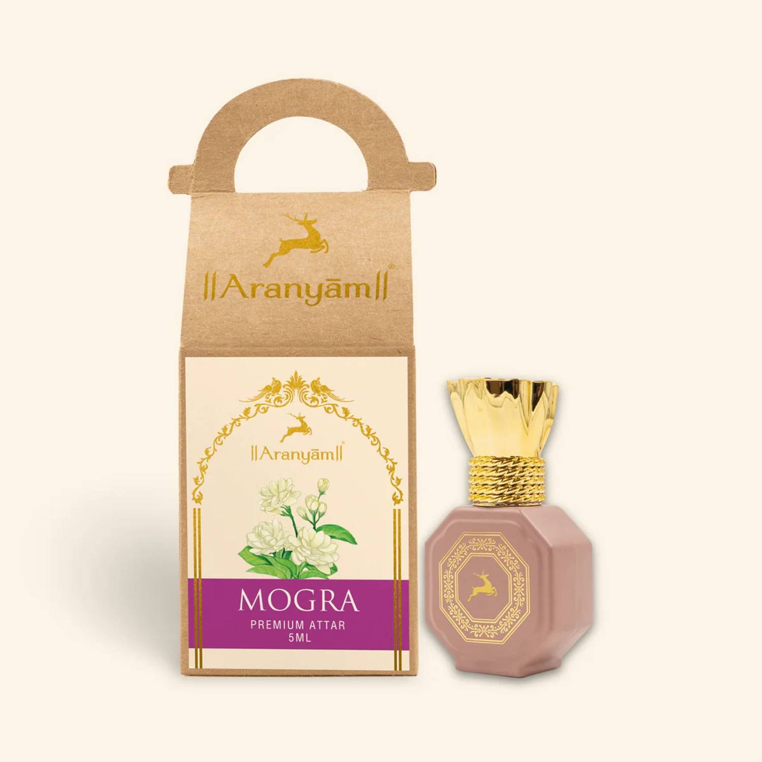 Aranyam Mogra Floral Essence&Oil Infused Roll-on Perfume Attar for Unisex Floral Attar