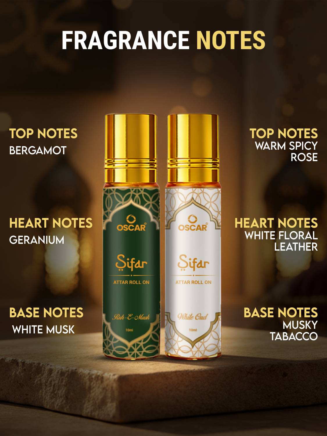 Oscar White Oud & Ruh-e-Musk Attar Perfume 10mlx2 - Image 4