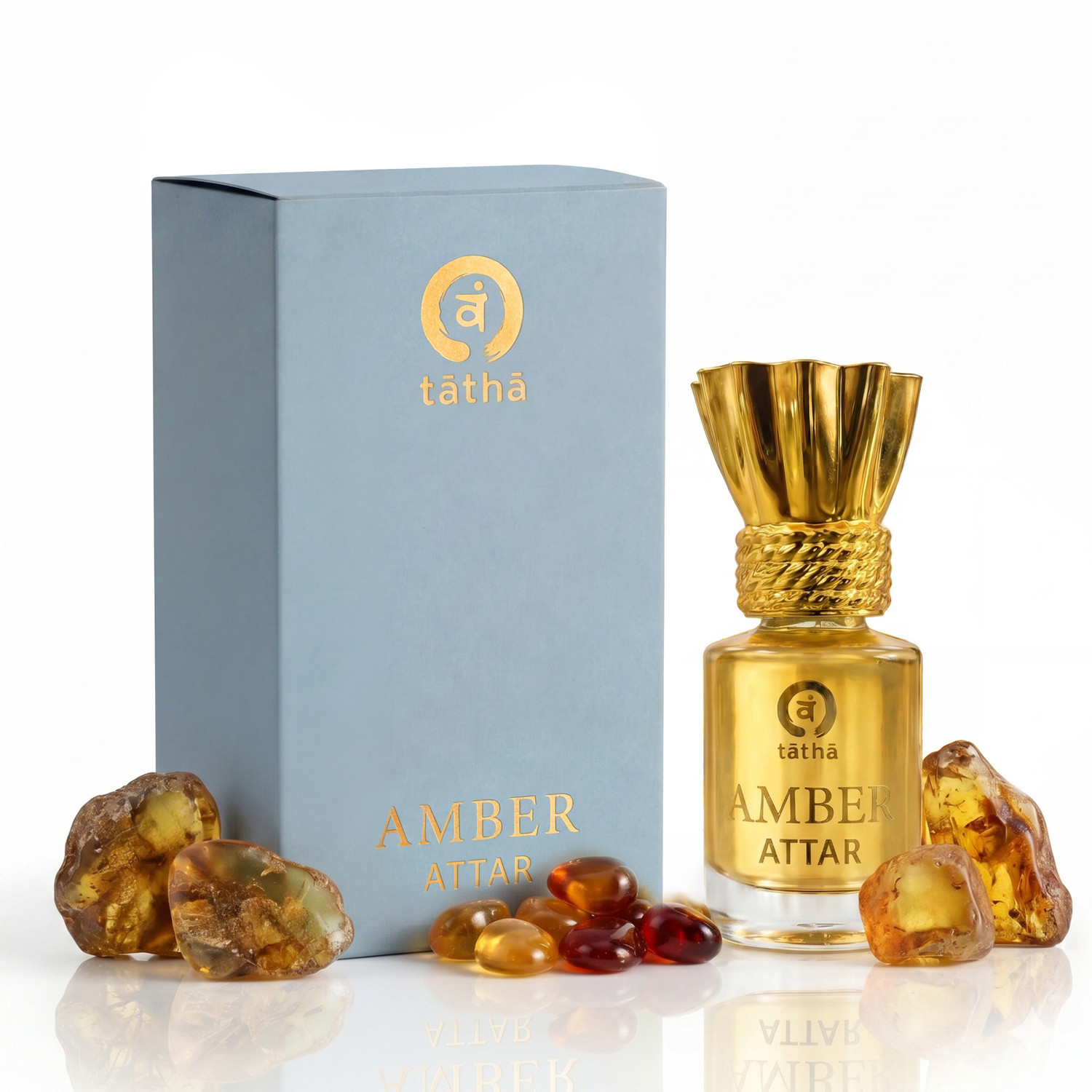 Image of Tatha Amber Musk Attar Unisex Fragrance For Signature Scent & Long Lasting Bold Aroma Floral Attar