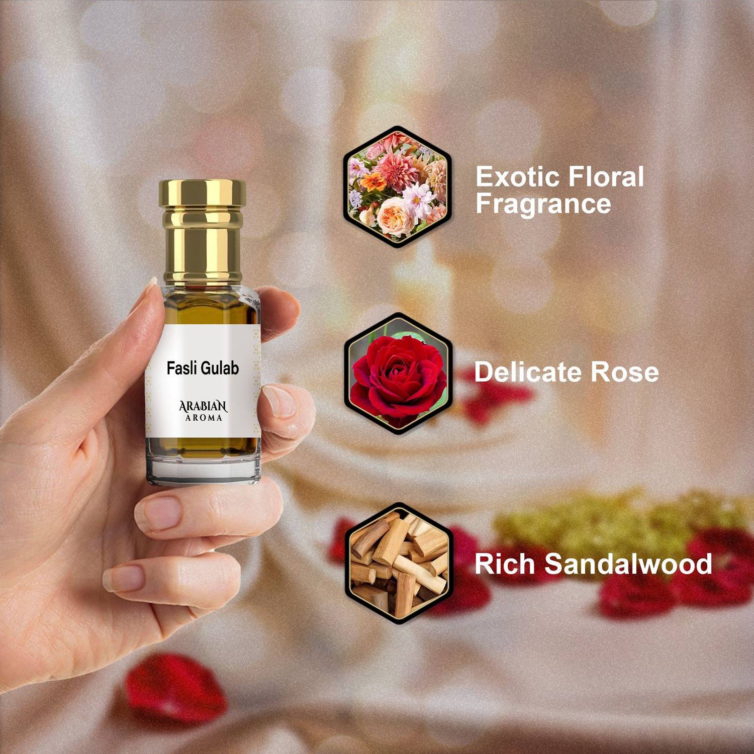 Arabian Aroma Fasli Gulab Floral Attar - Image 3