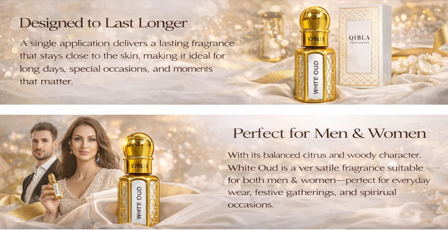 Image of QIBLA QP WHITE OUD Floral Attar