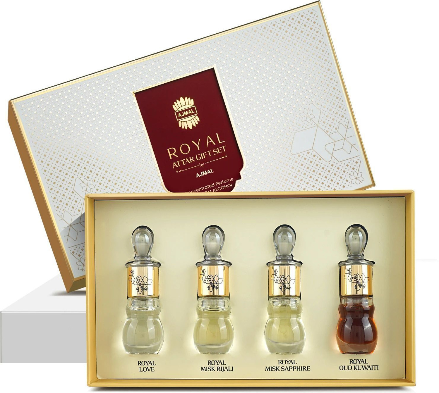 Image of Ajmal Non Alcoholic, Premium Quality, Long Lasting Attar Gift Set for Men & Women Floral Attar