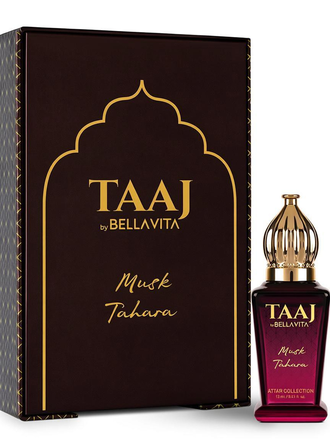 BELLAVITA TAAJ Musk Tahara 12ML Attar for Men & Women|Long Lasting Fragrance|Floral Notes Floral Attar