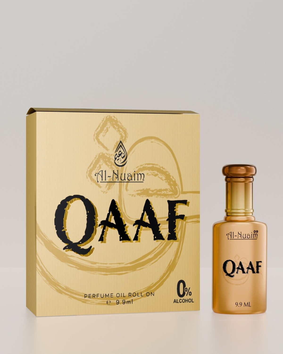 Image of Al-Nuaim Qaaf Alcohol Free Unisex Attar - Pack of 4 (9.9ml) Floral Attar